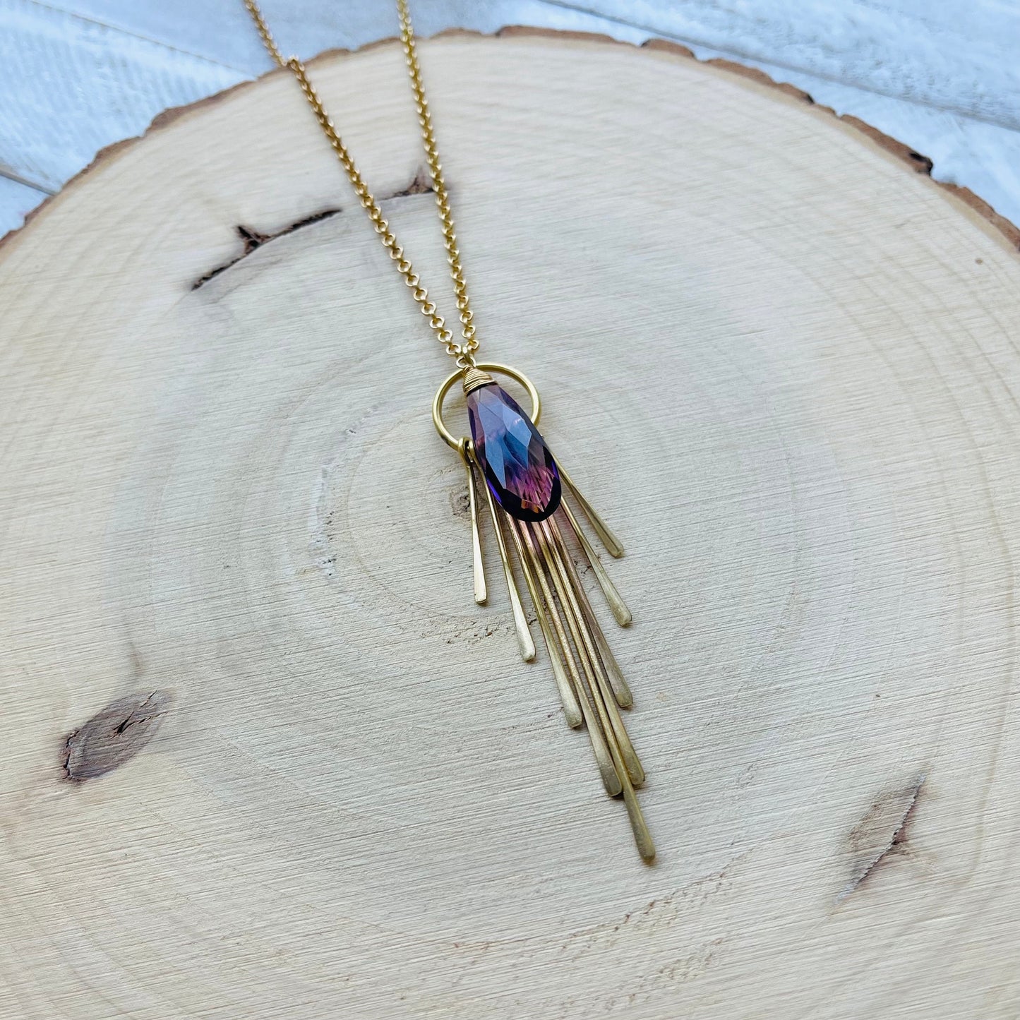 Amethyst Fringe Necklace