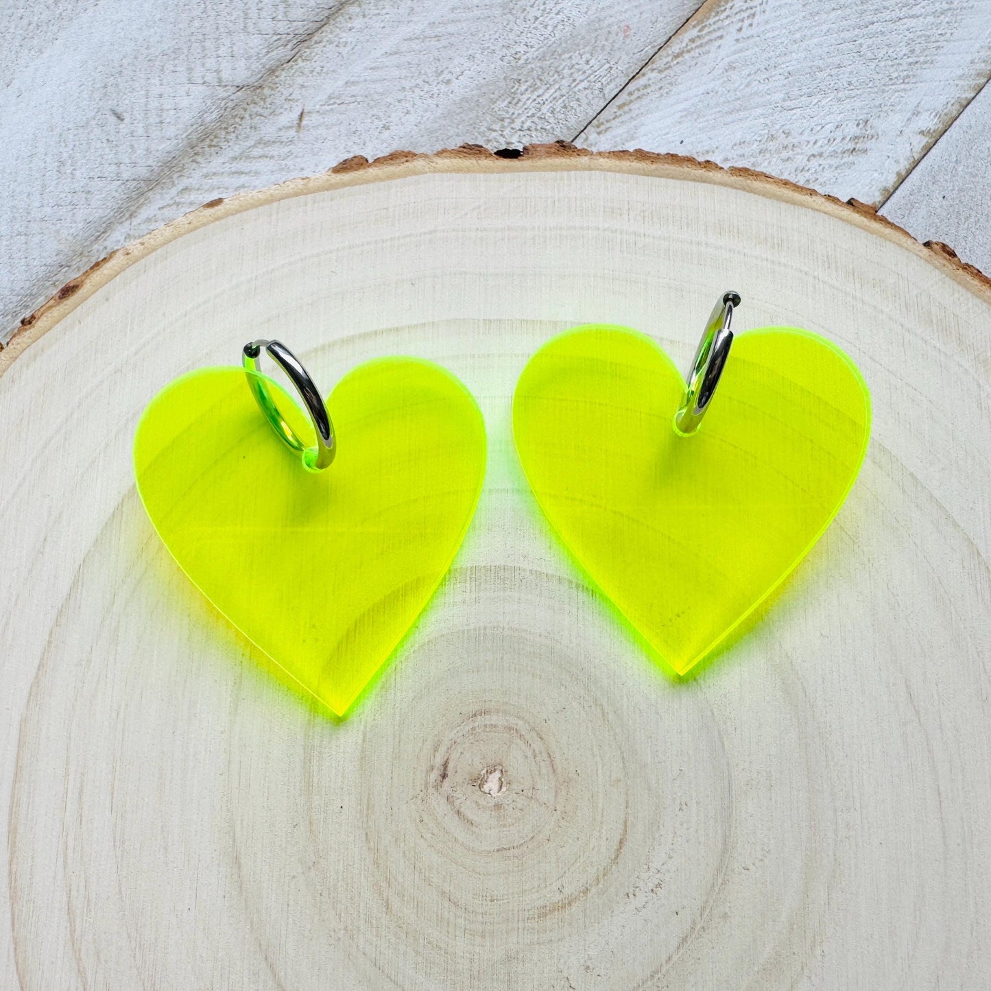 Heart Huggie Hoop Earrings
