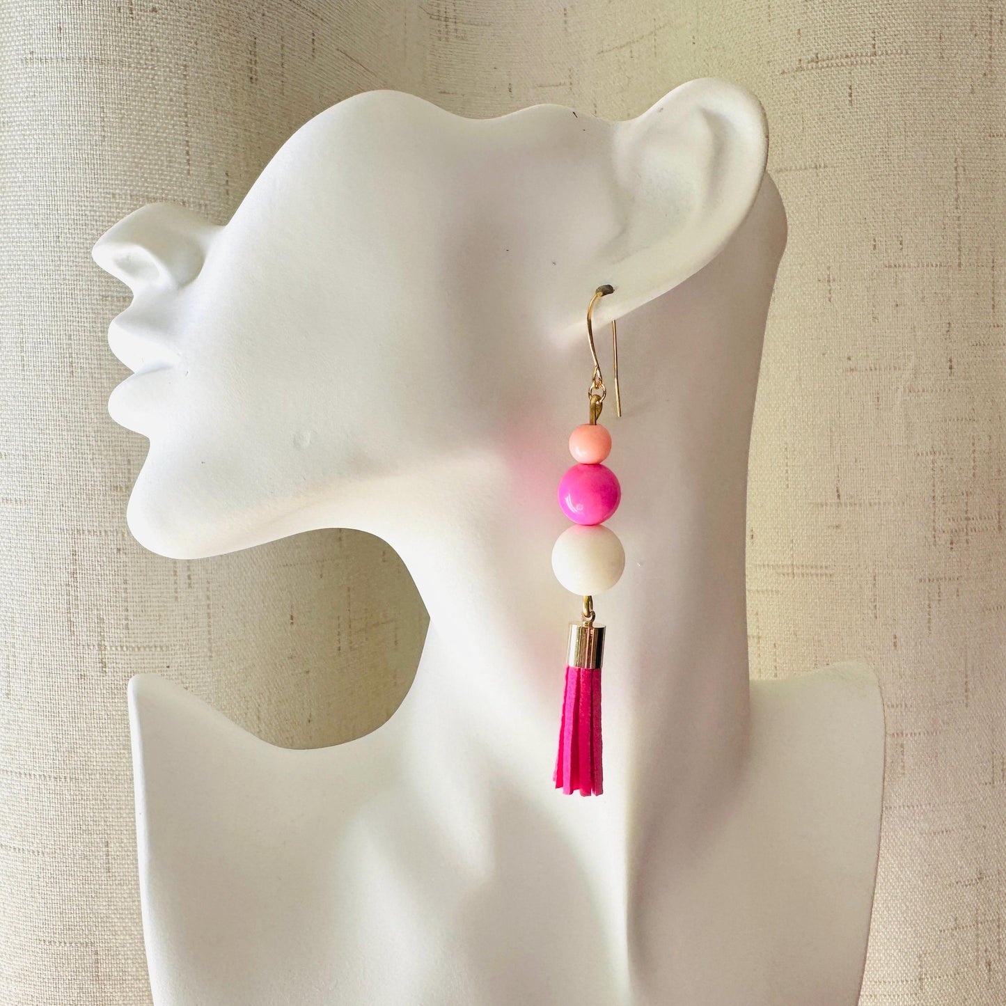 Pink Tassel Earrings