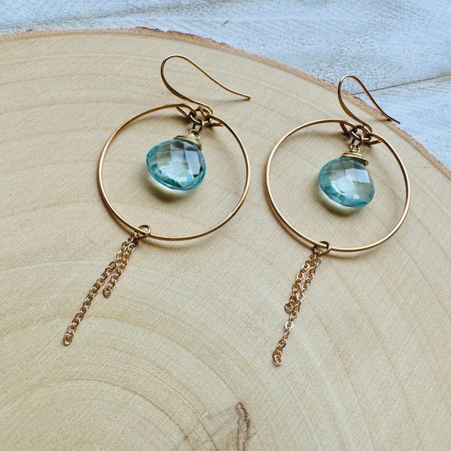 Topaz Hoop Earrings