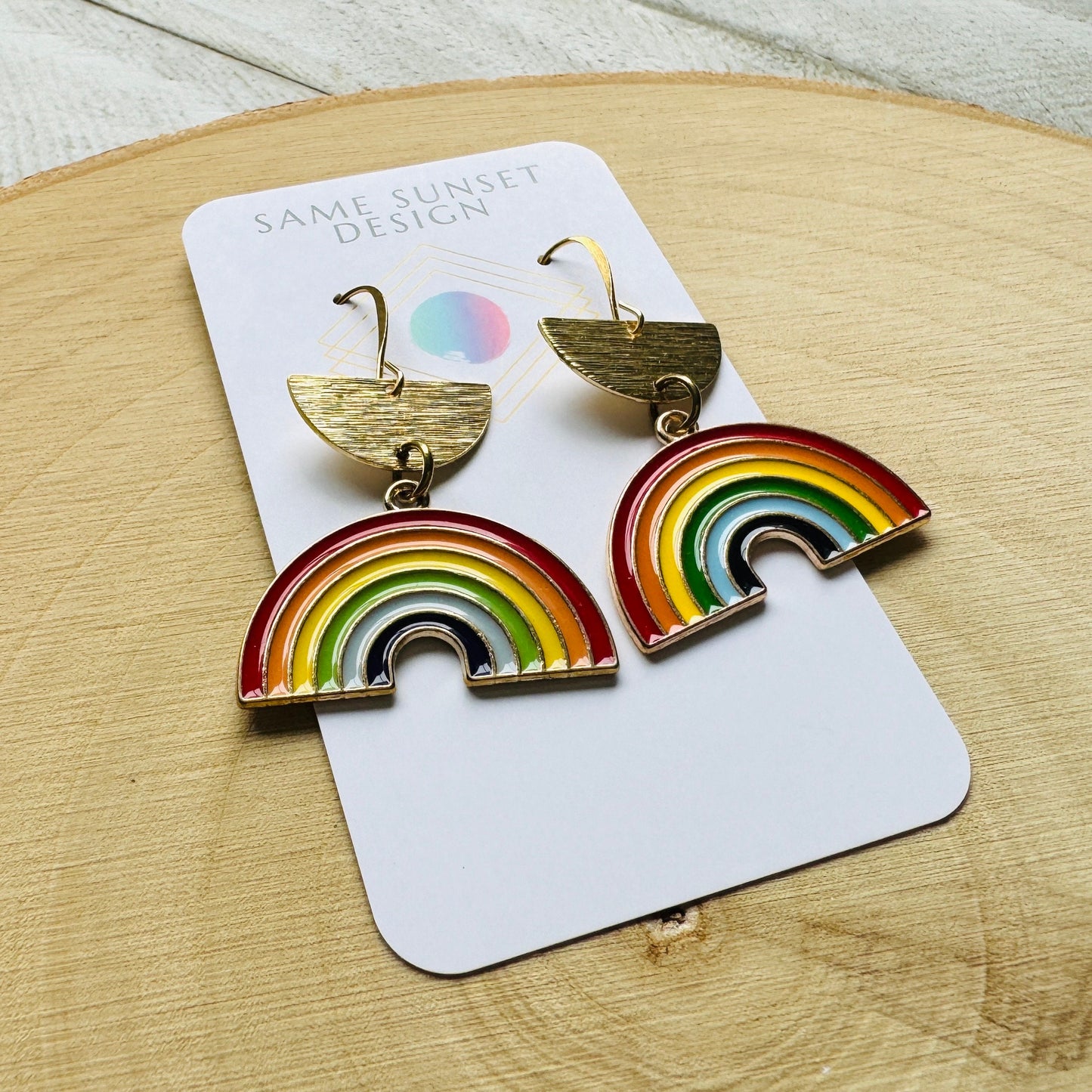 Rainbow Dangle Earrings