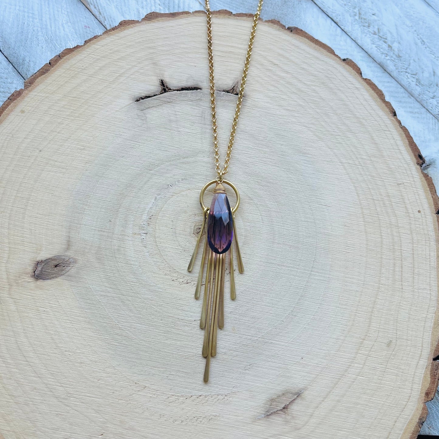 Amethyst Fringe Necklace