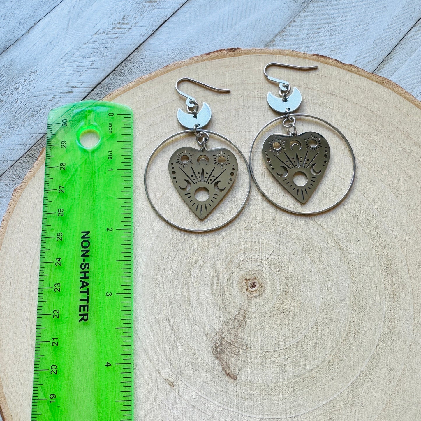 Stainless Steel Planchette Earrings