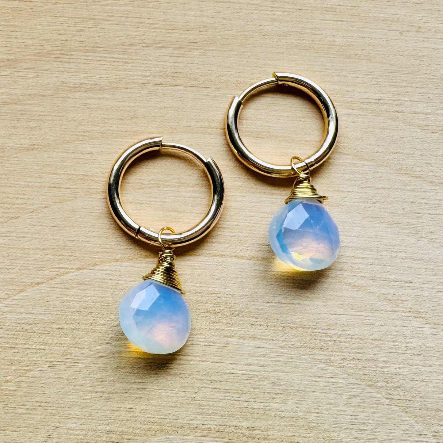 Opalite Huggie Hoop Earrings