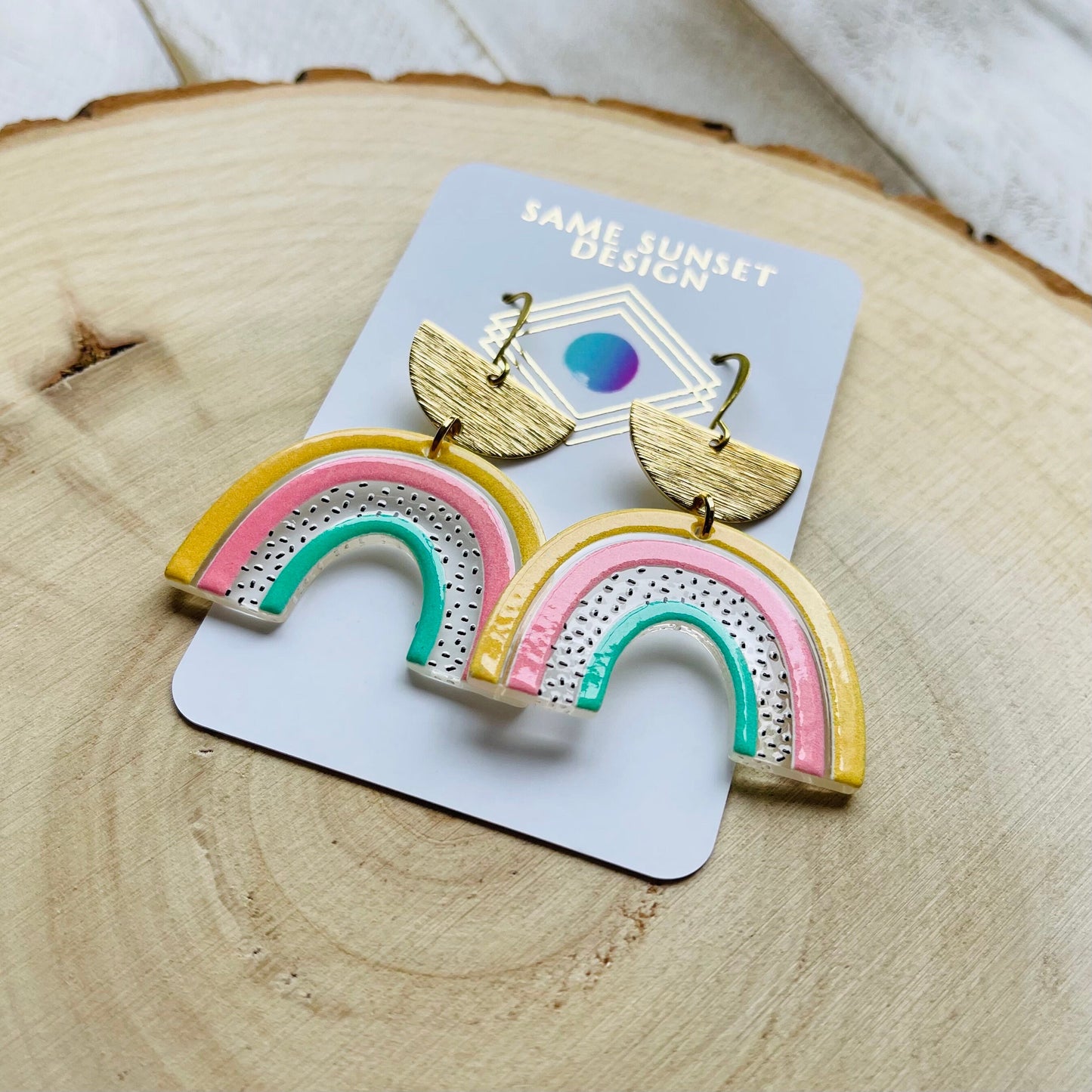 Rainbow Earrings Dangle