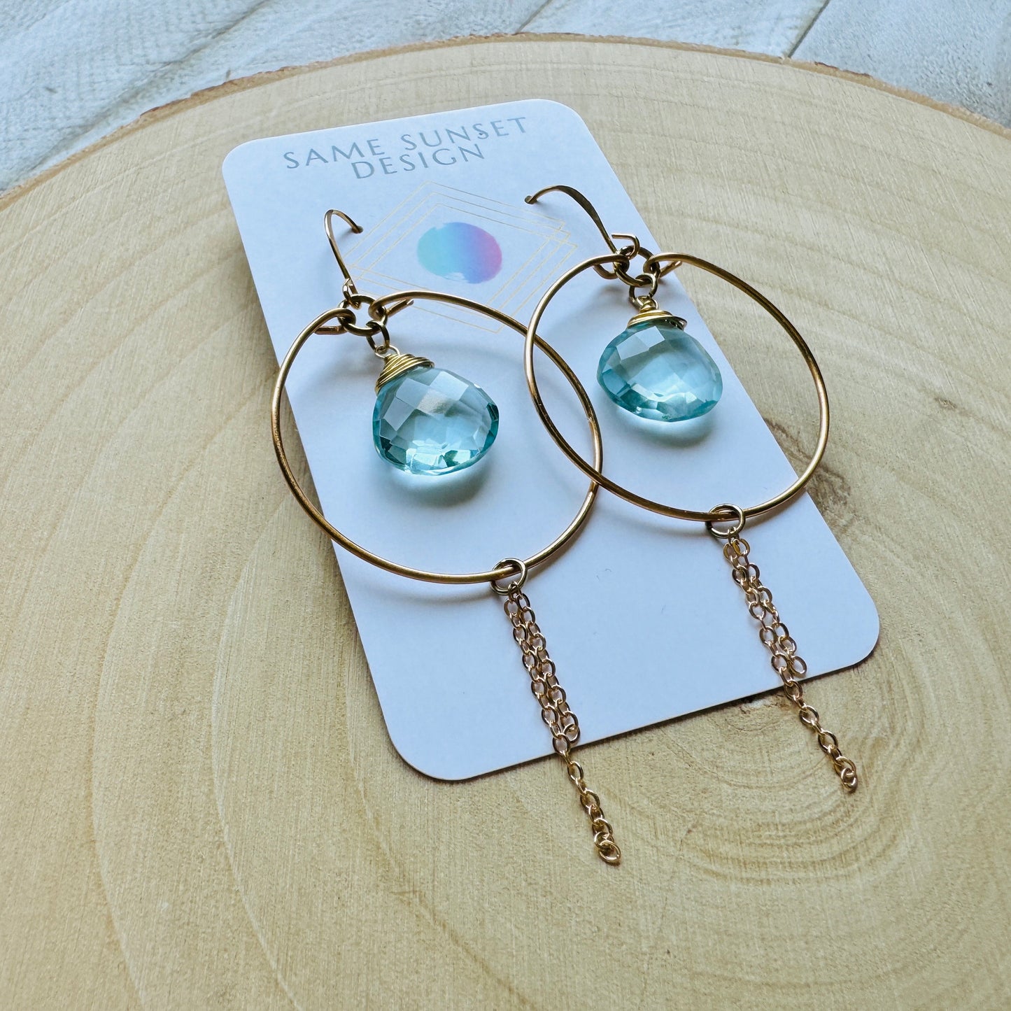 Topaz Hoop Earrings