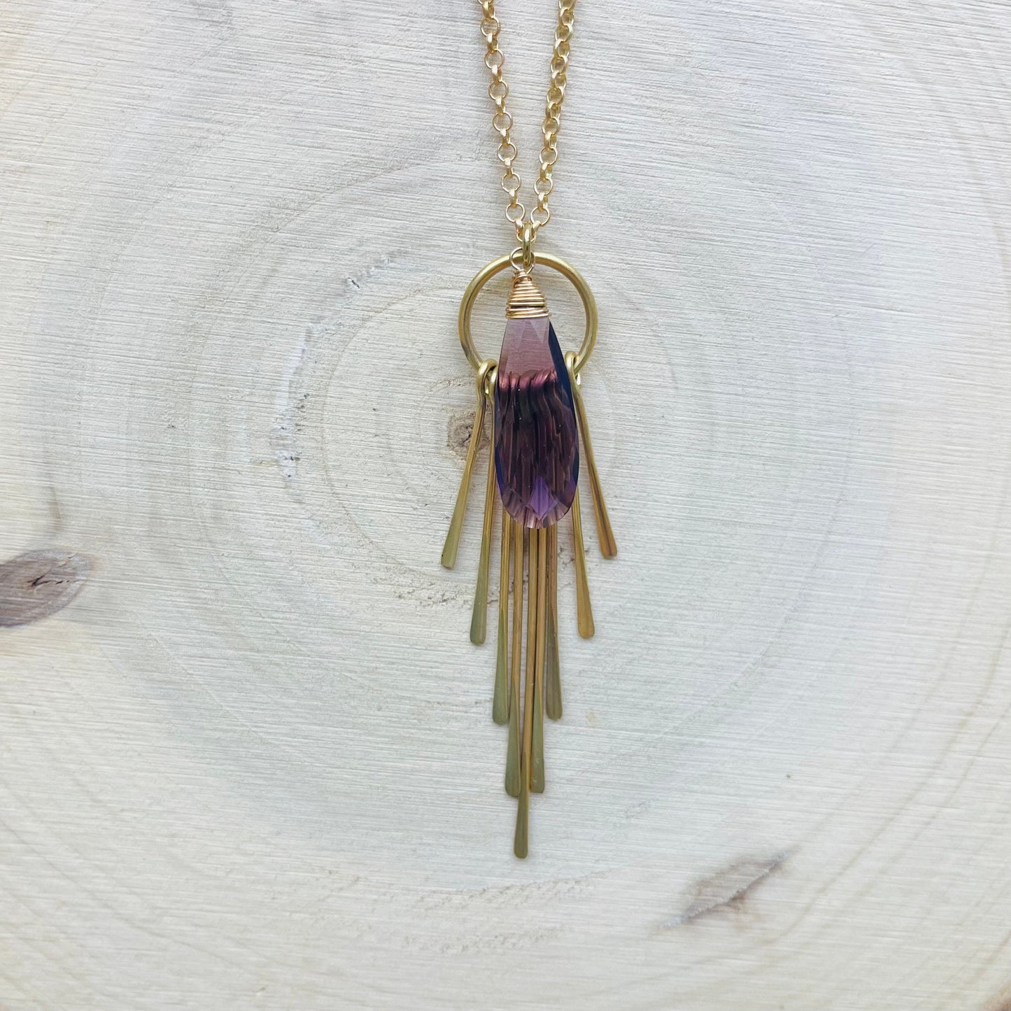 Amethyst Fringe Necklace