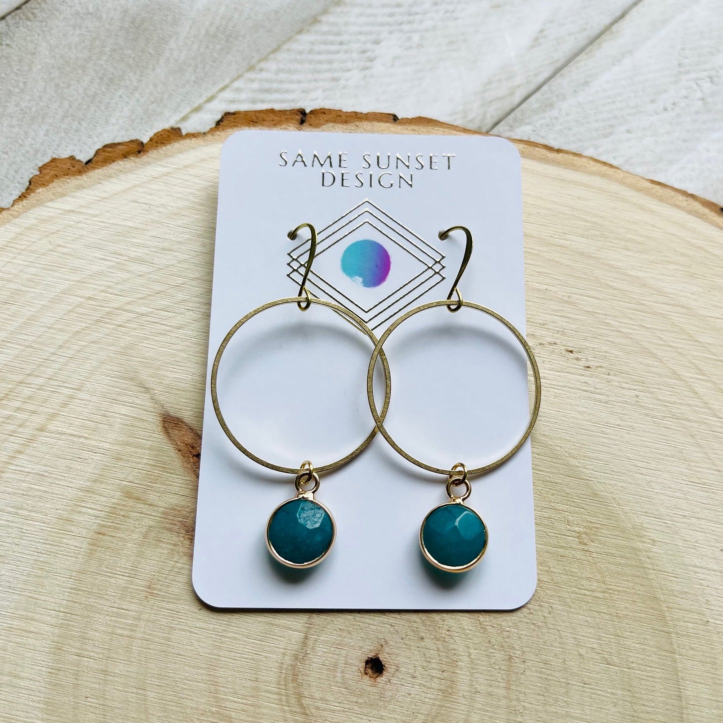 Brass Hoop Earrings