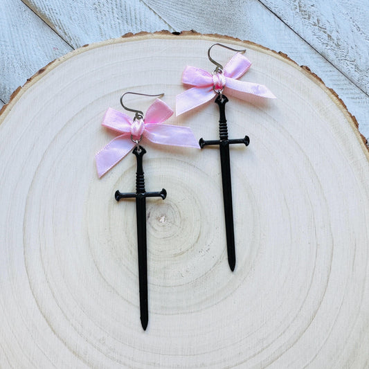 Bow Sword Earrings