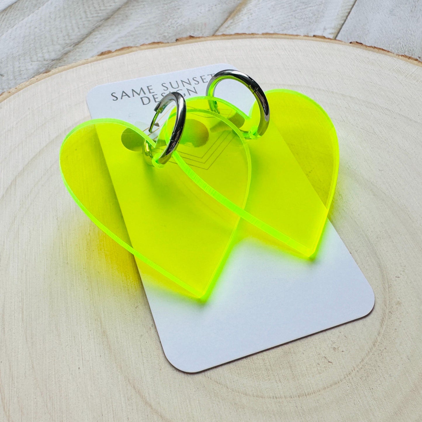 Heart Huggie Hoop Earrings