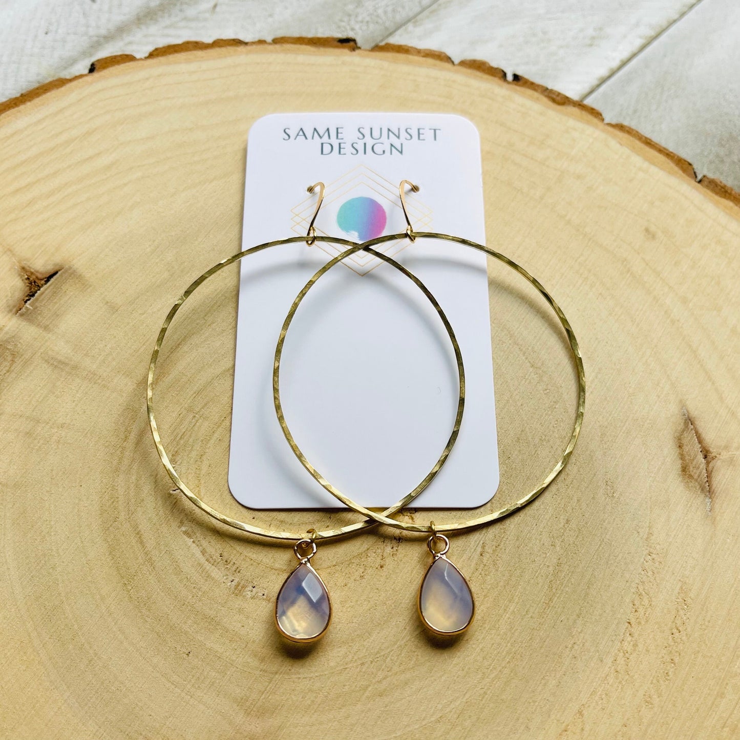 Opalite Hoop Earrings