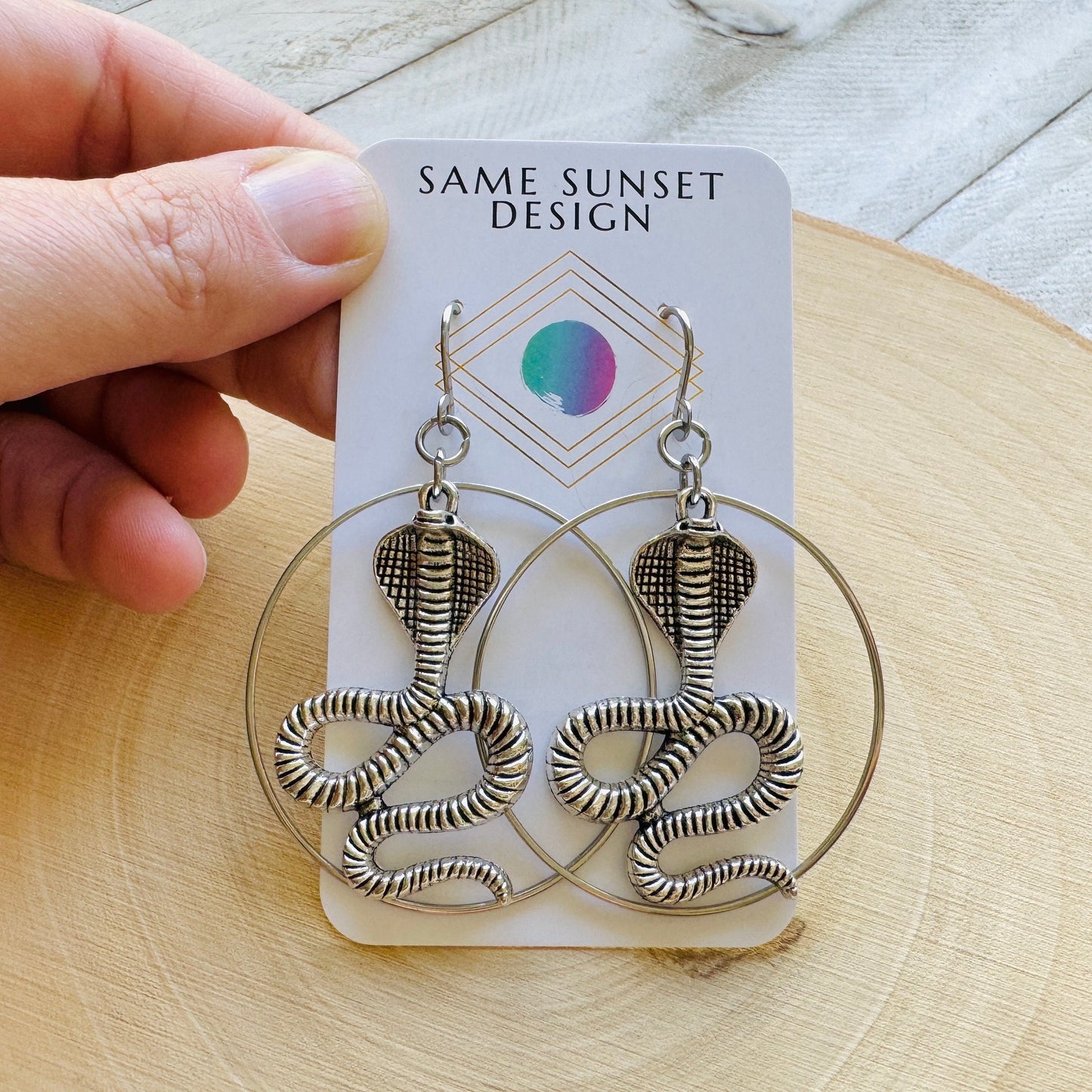 Snake Hoop Earrings