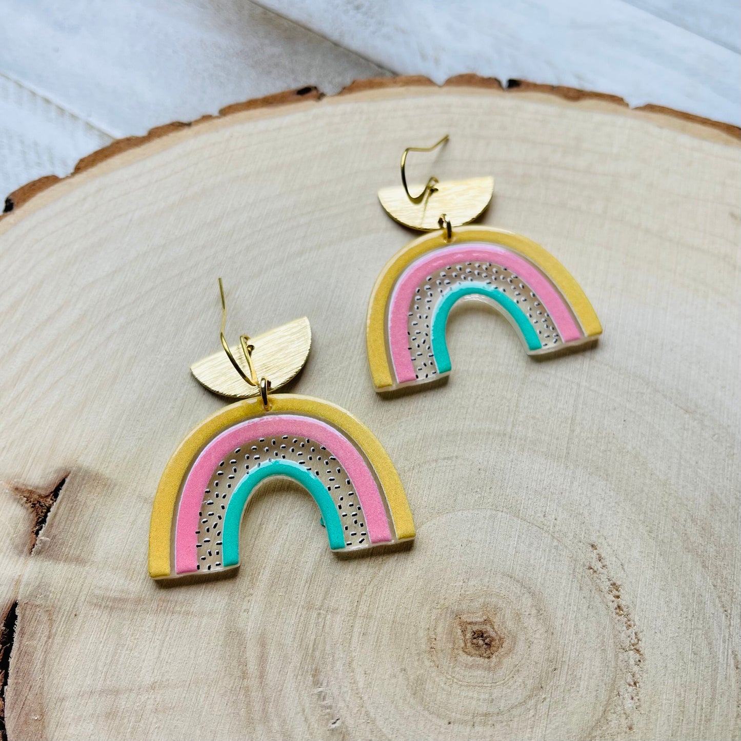 Rainbow Earrings Dangle