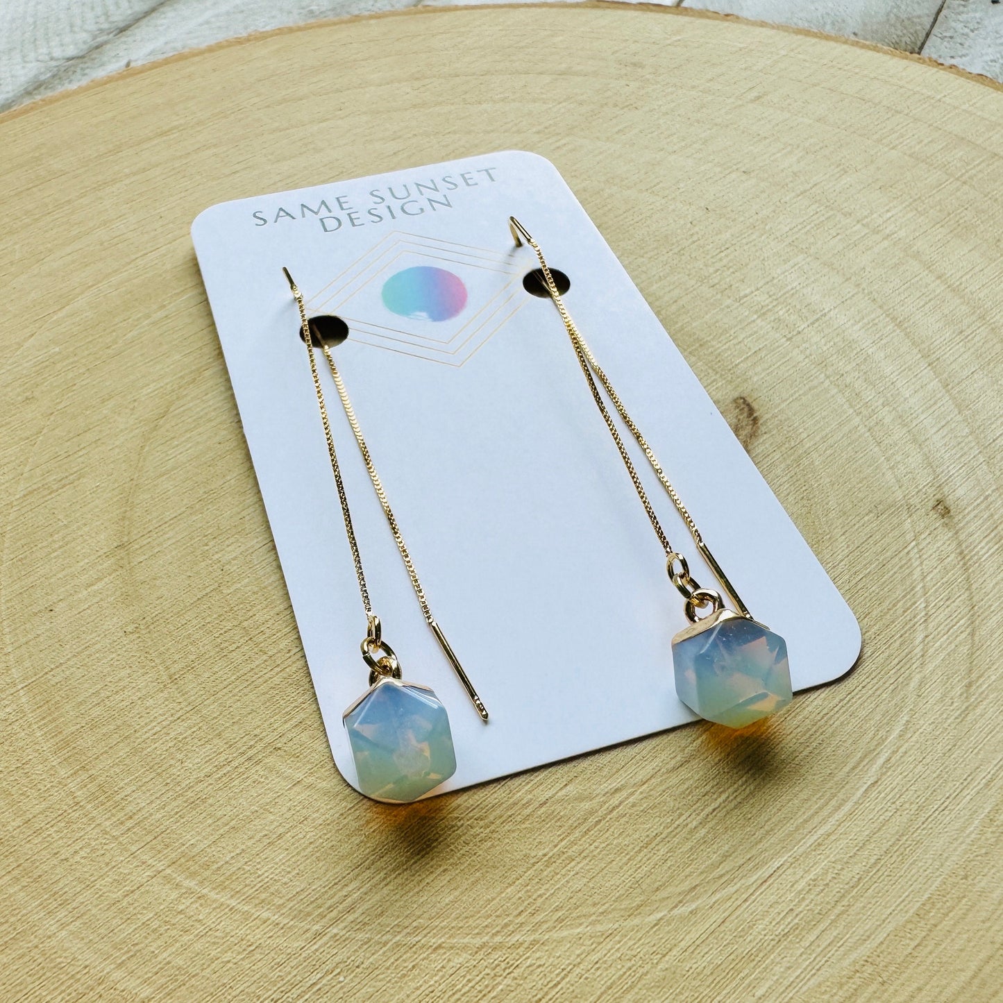 Opalite Threader Earrings