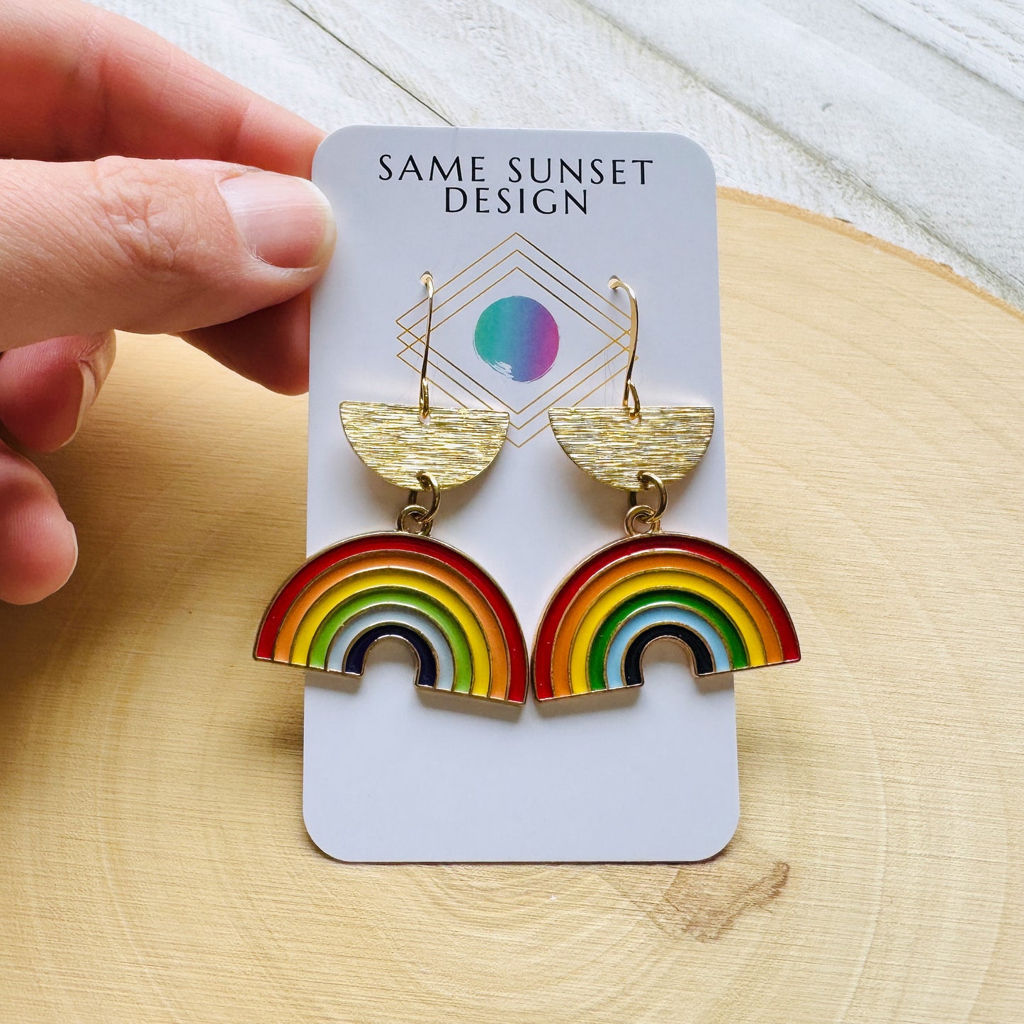 Rainbow Dangle Earrings