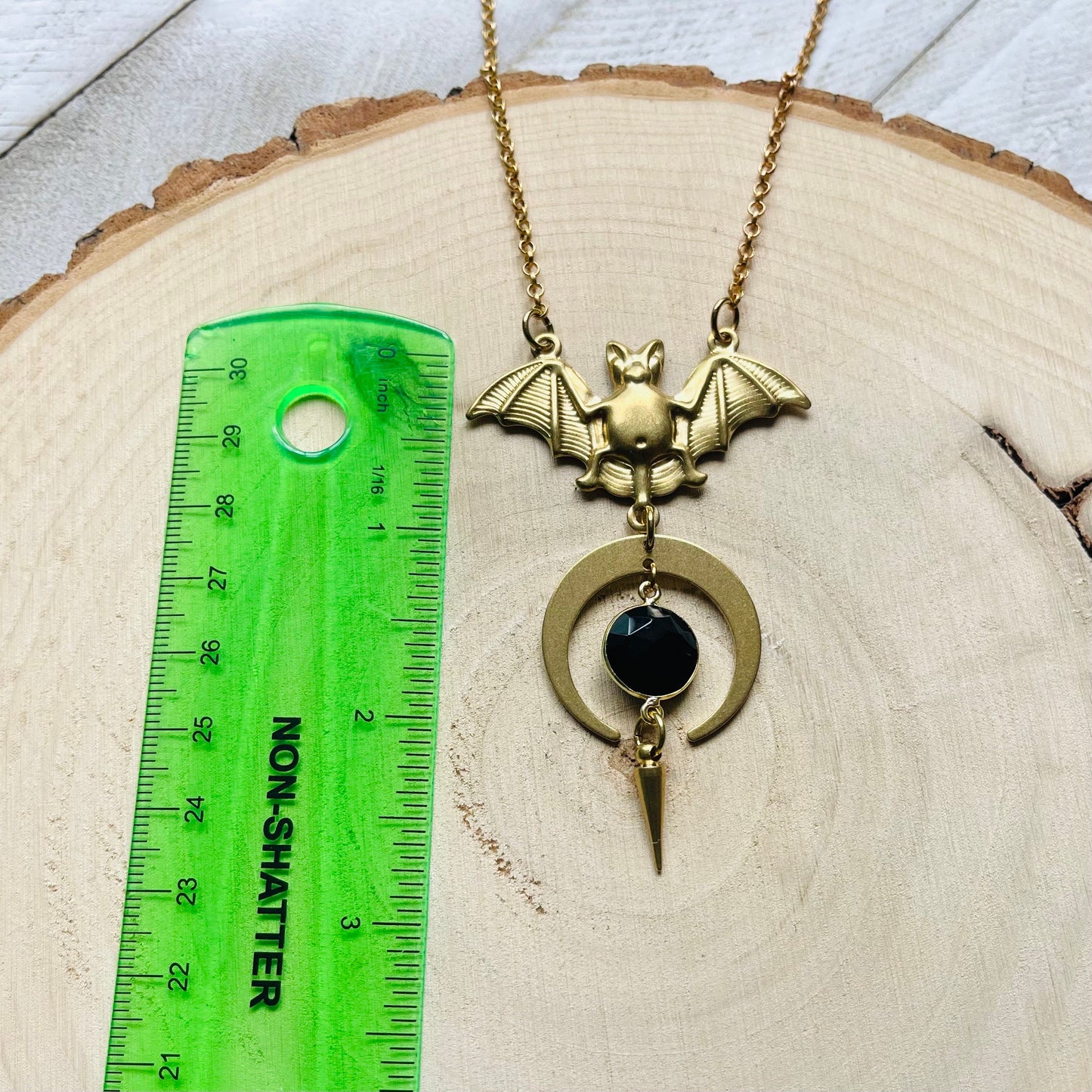 Onyx Bat Necklace