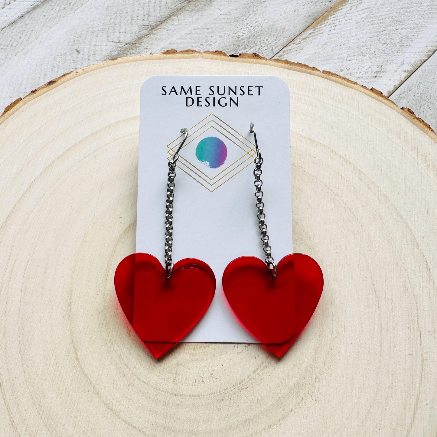 Red Heart Earrings
