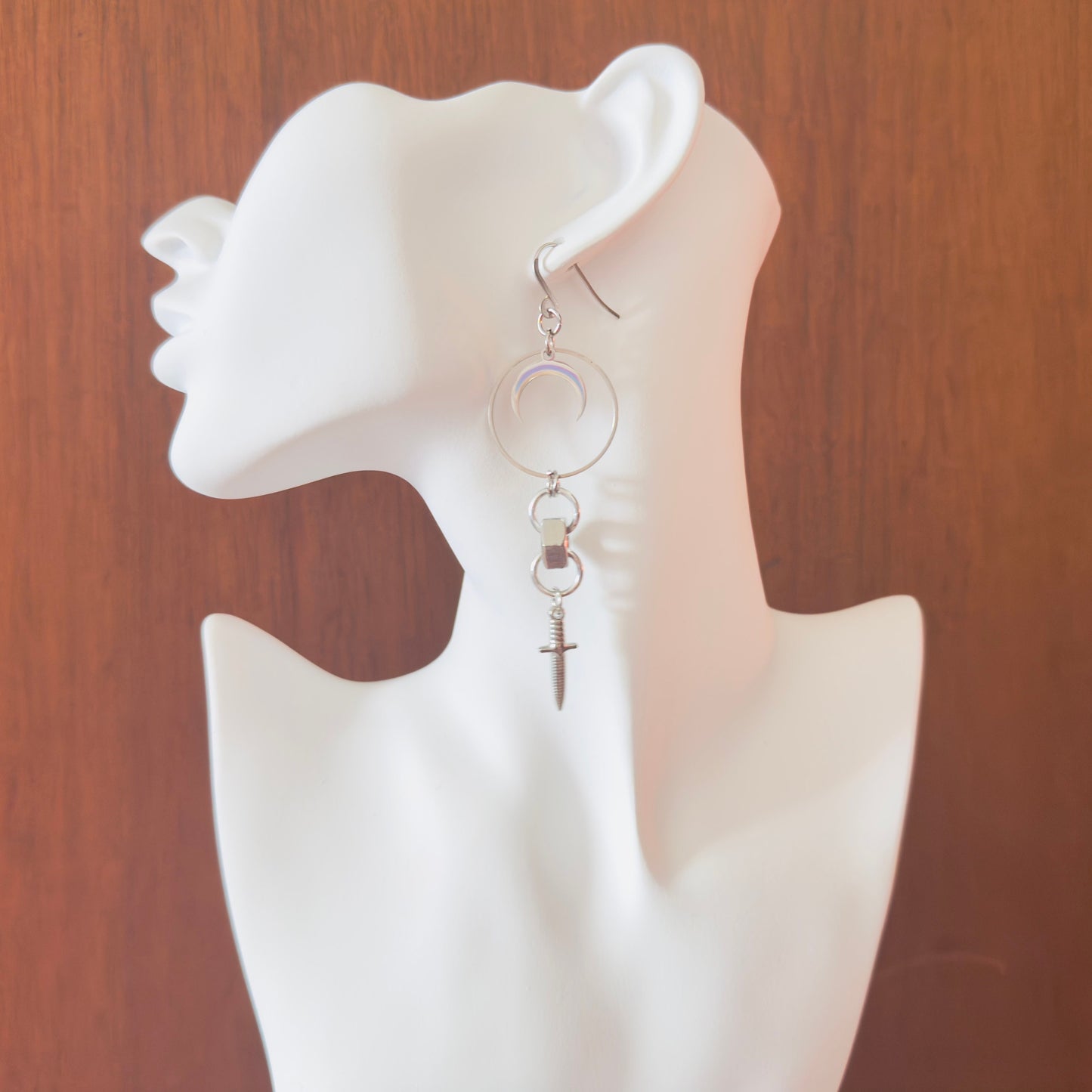 Stainless Steel Dagger Earrings