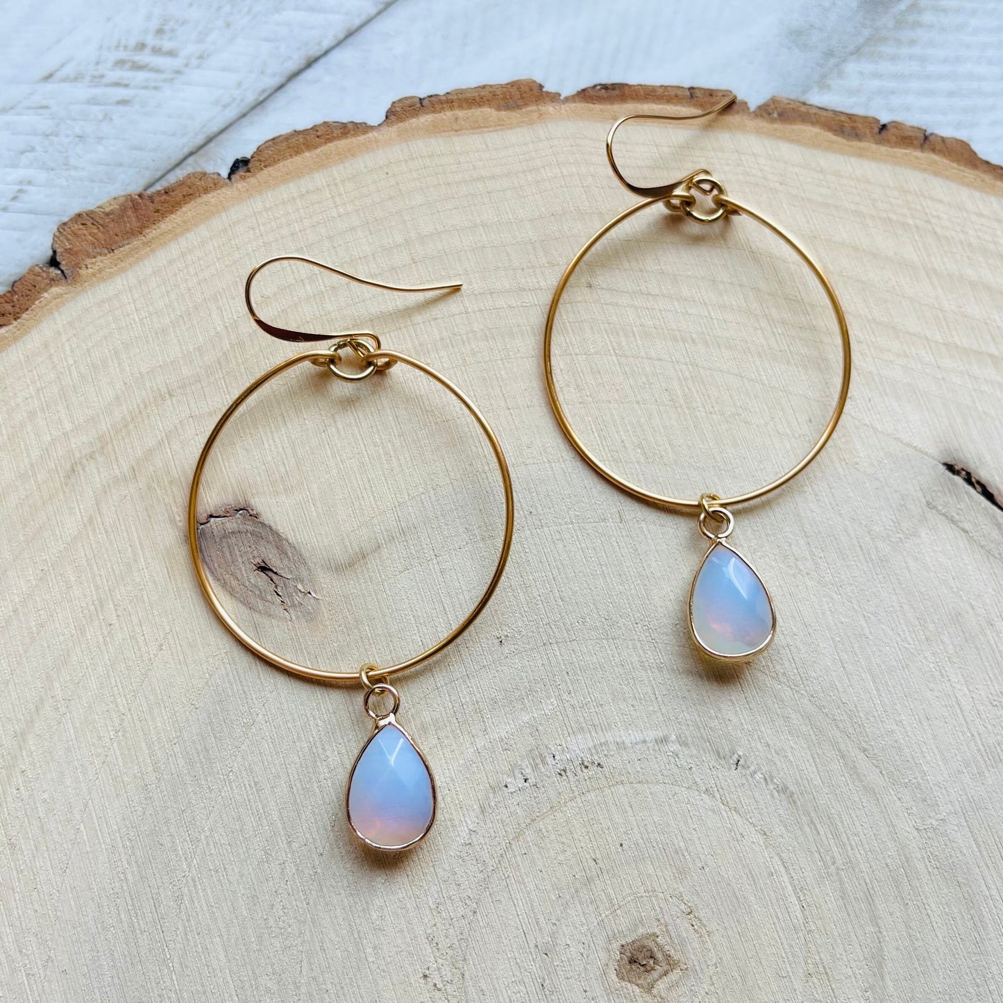 Opalite Hoop Earrings