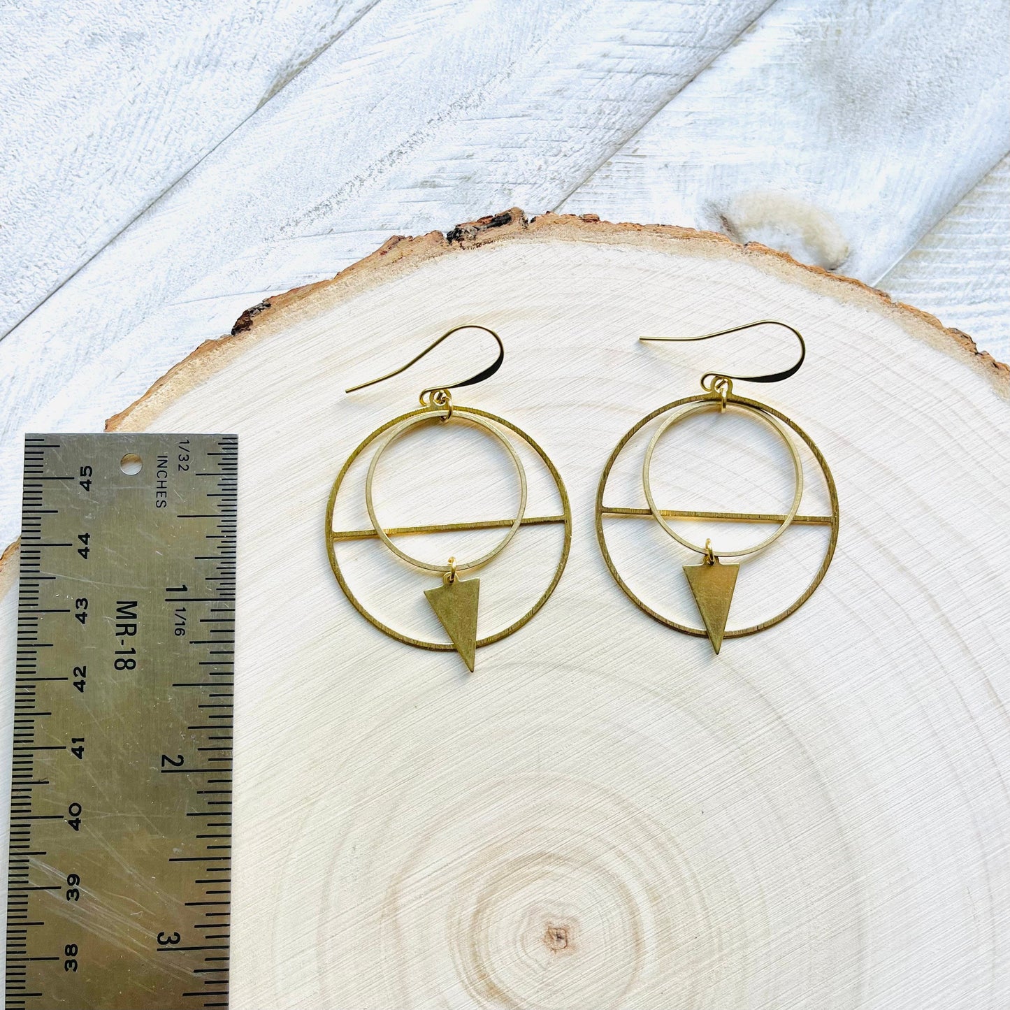 Brass Hoop Earrings
