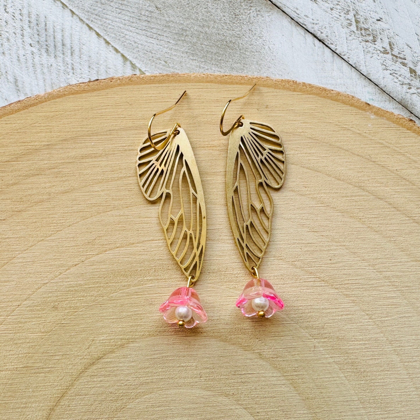 Butterlfy Wing Flower Earrings
