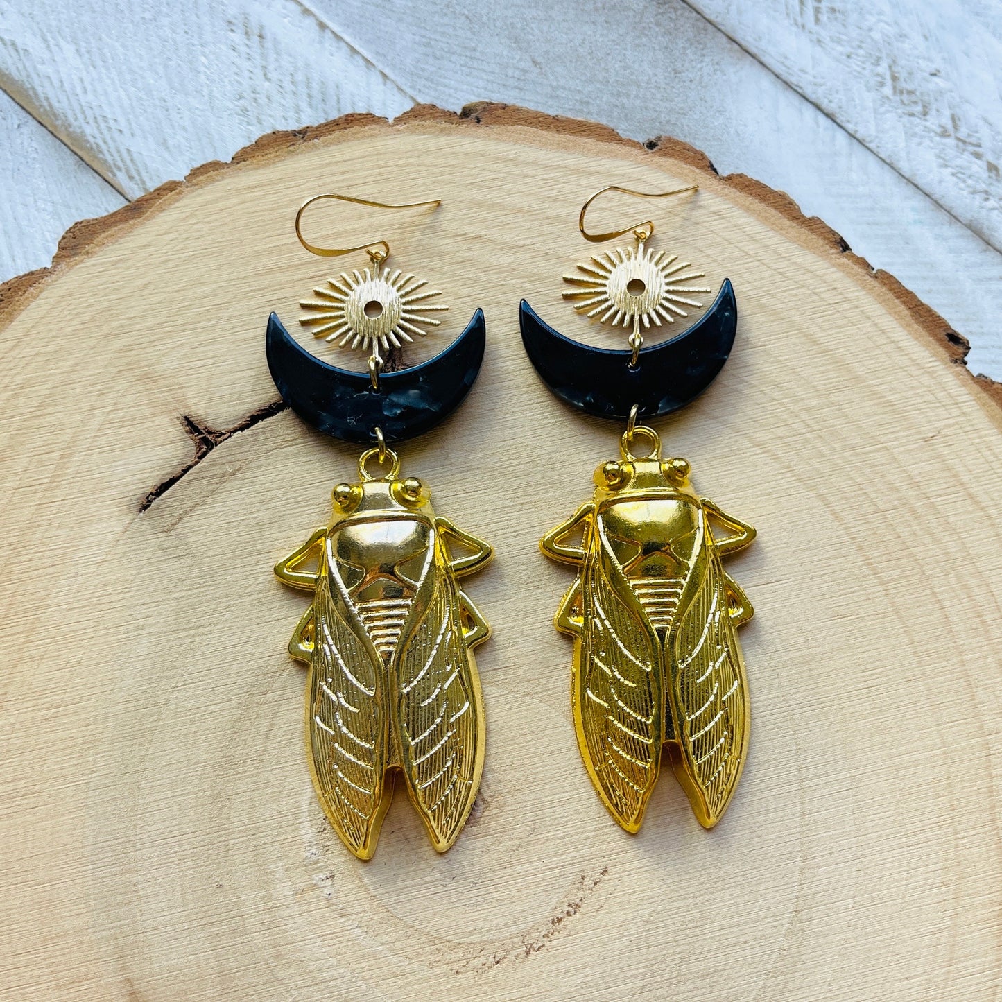 Cicada Moon Earrings