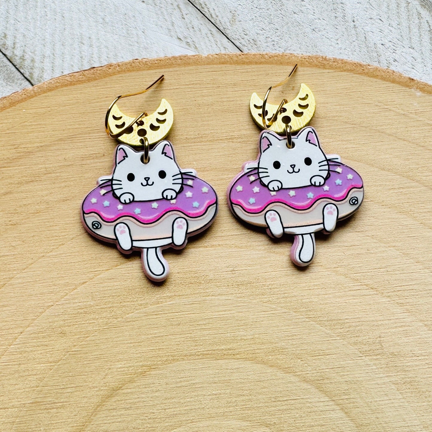 Cat Donut Earrings