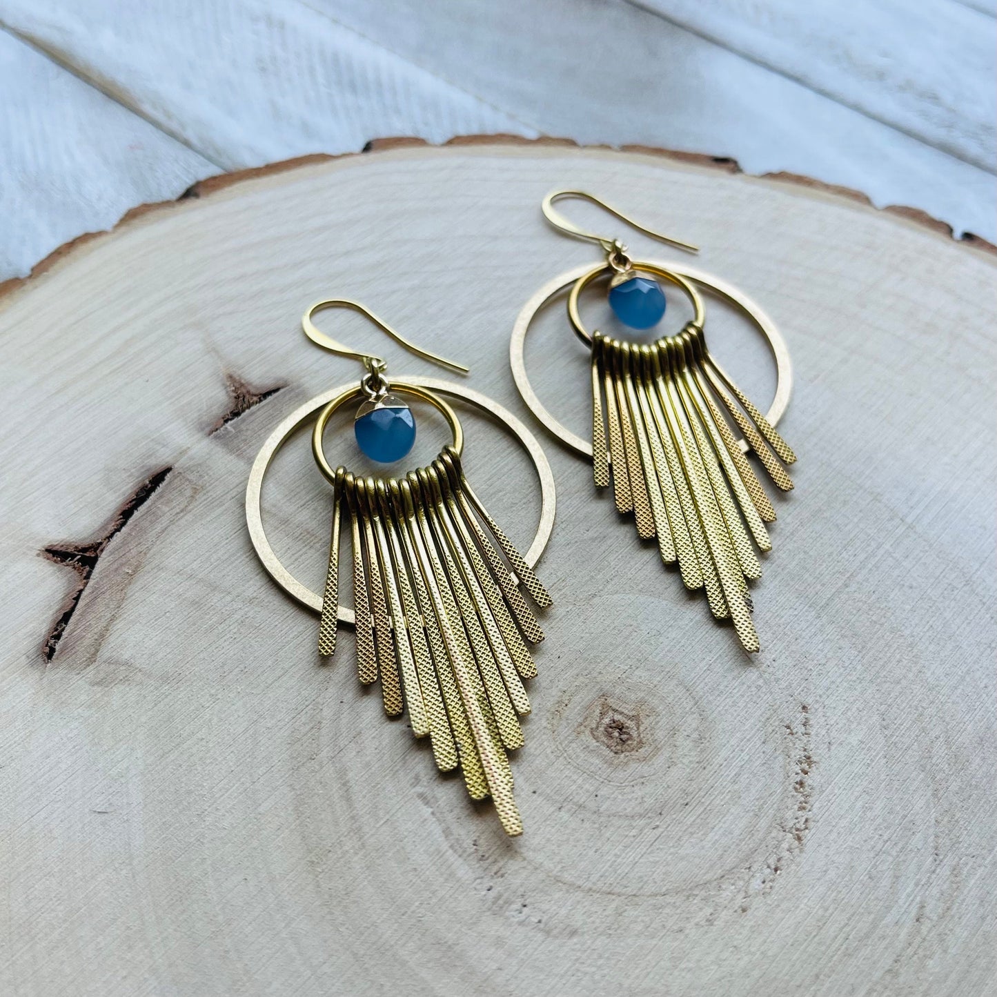 Jade Fringe Earrings