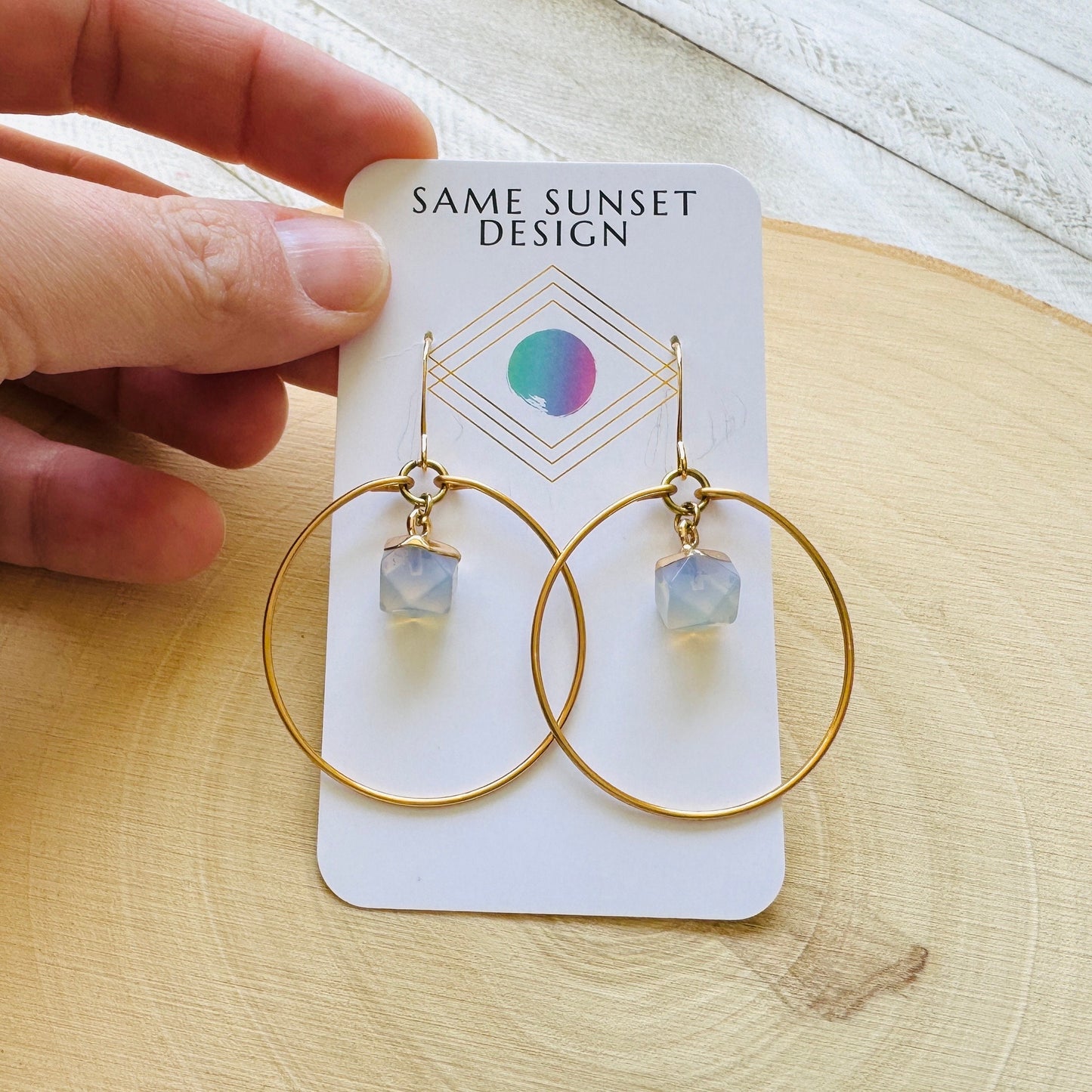 Opalite Hoop Earrings