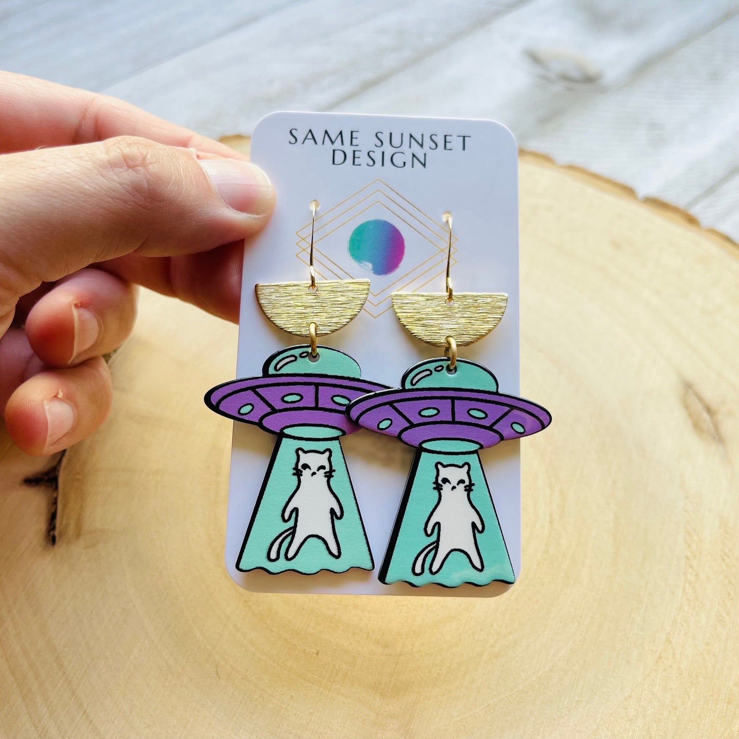UFO Cat Earrings