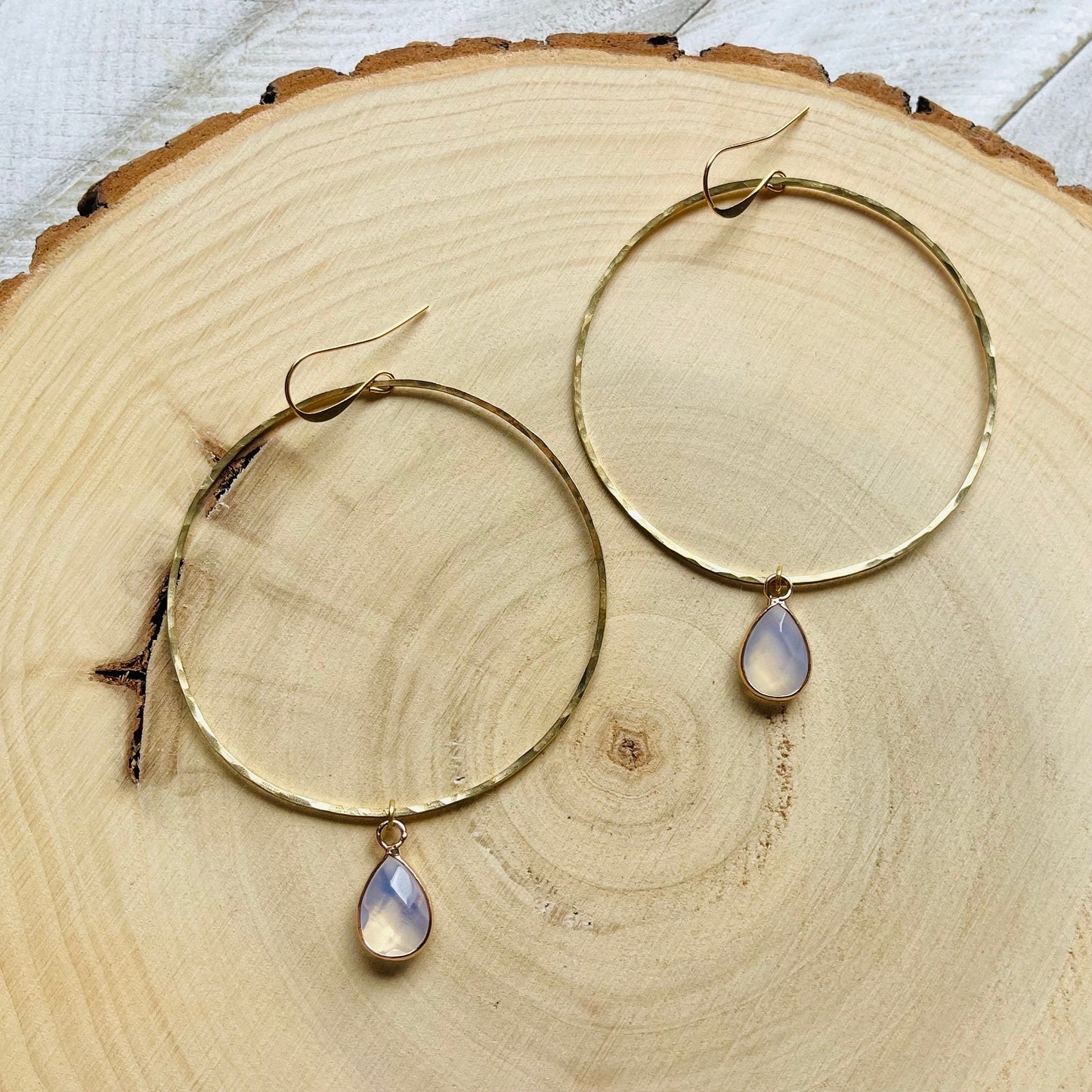 Opalite Hoop Earrings