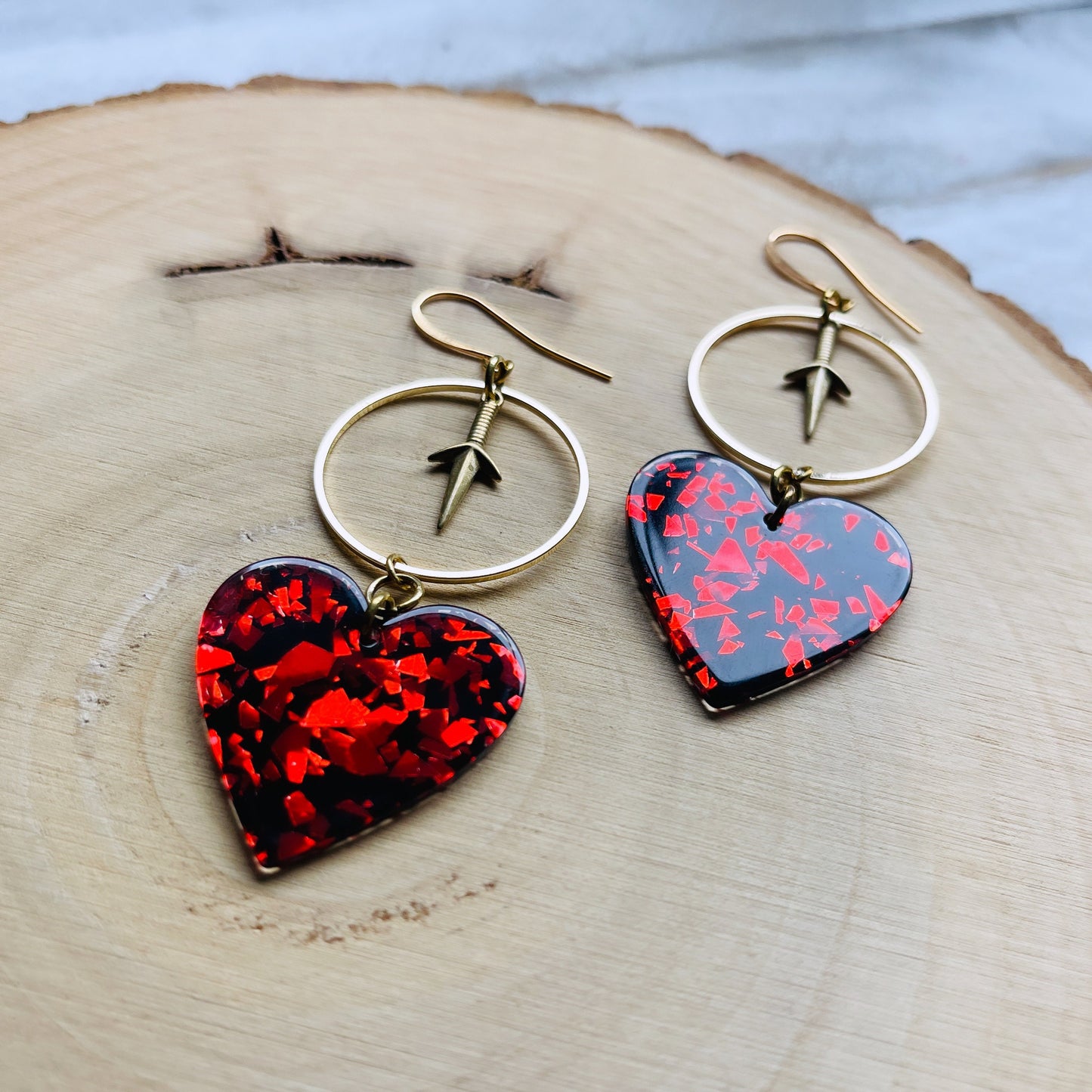 Heart Dagger Earrings