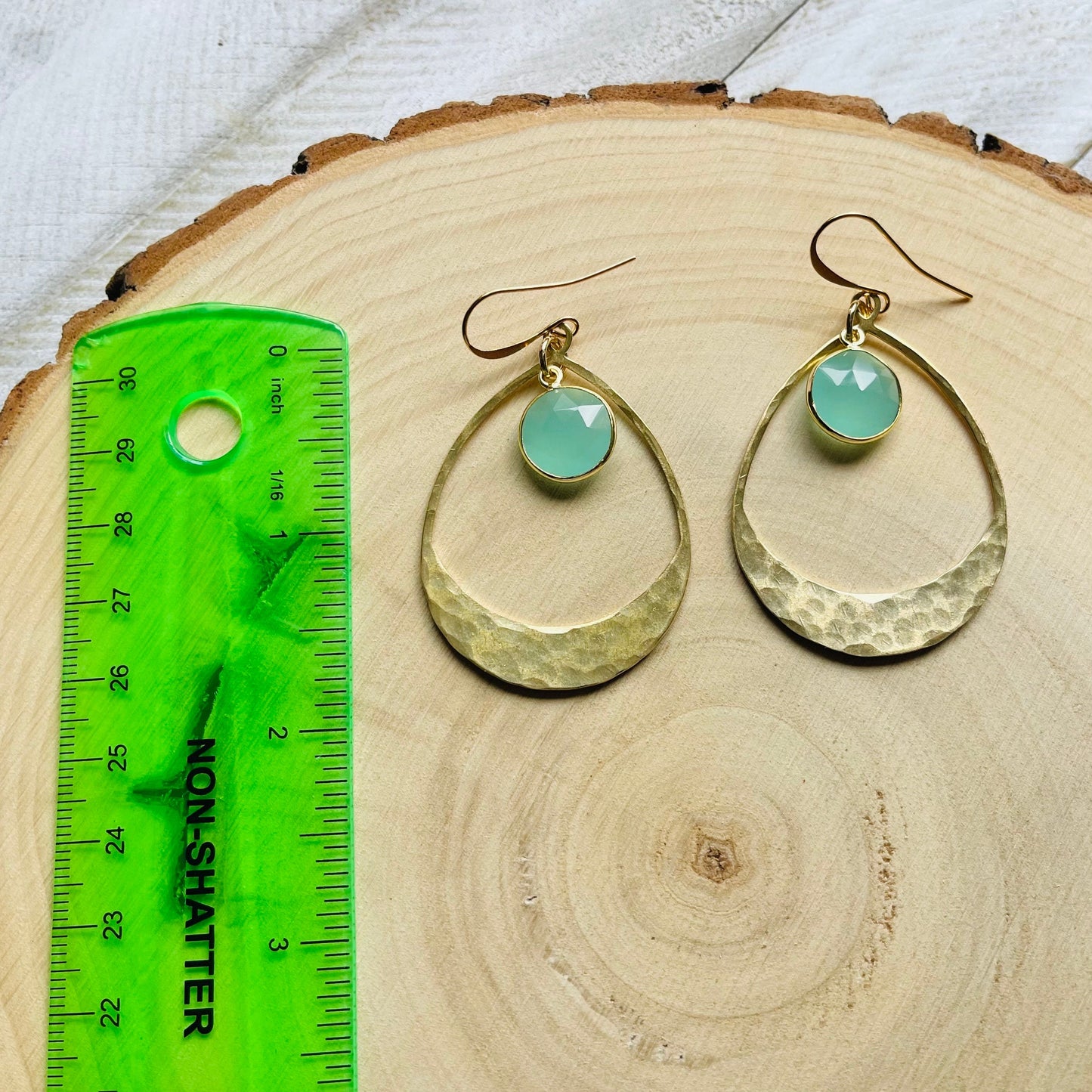 Aqua Chalcedony Earrings