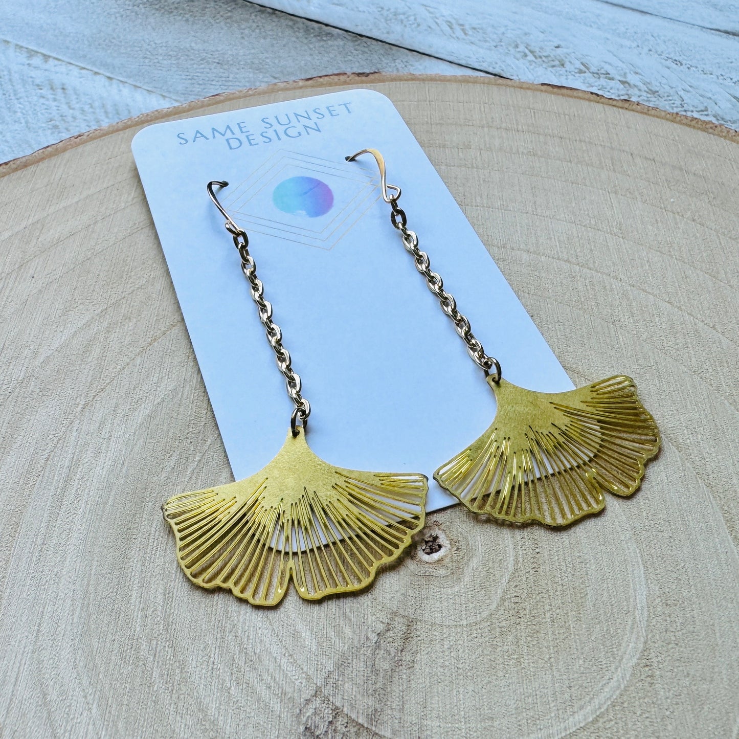 Ginko Leaf Earrings