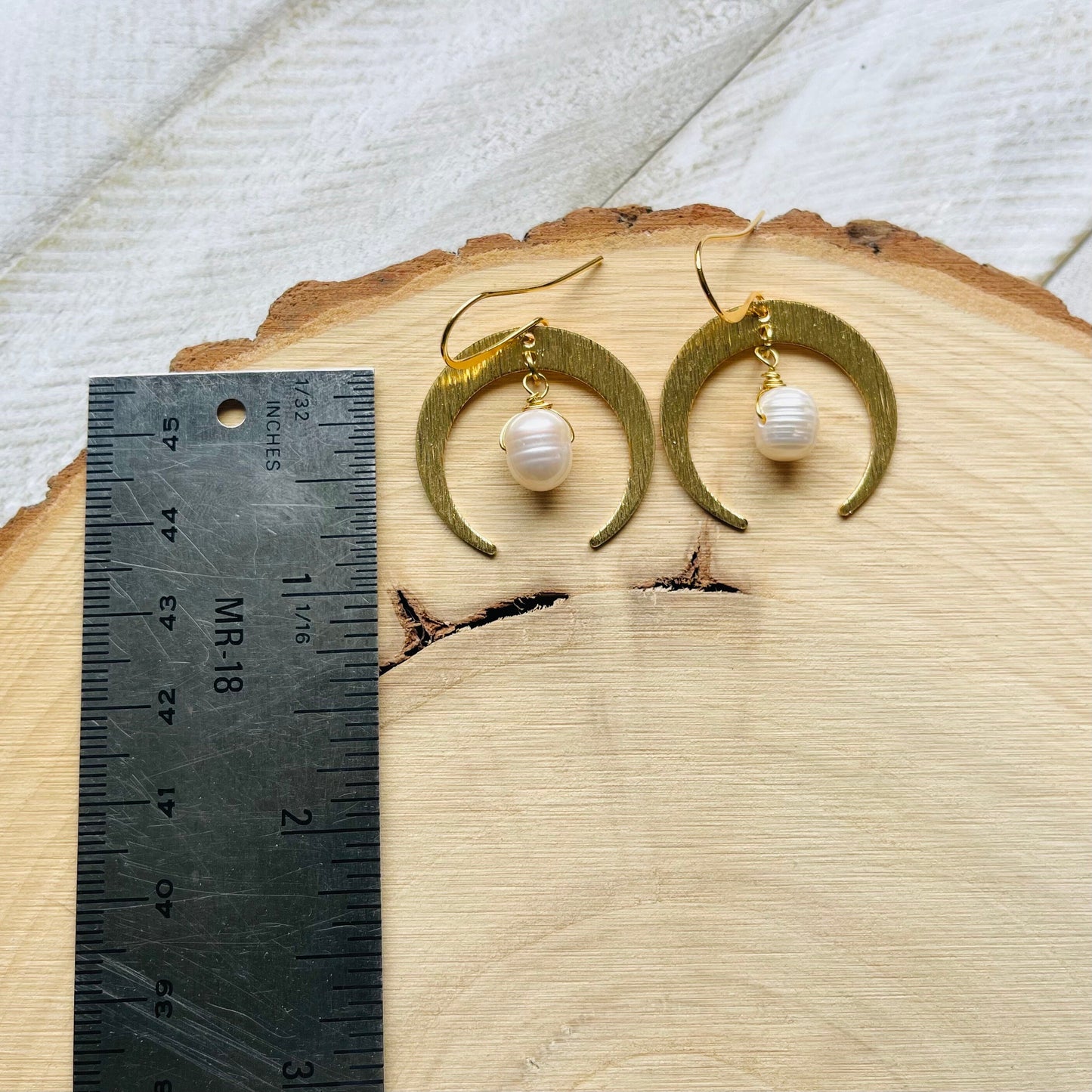 Pearl Moon Earrings