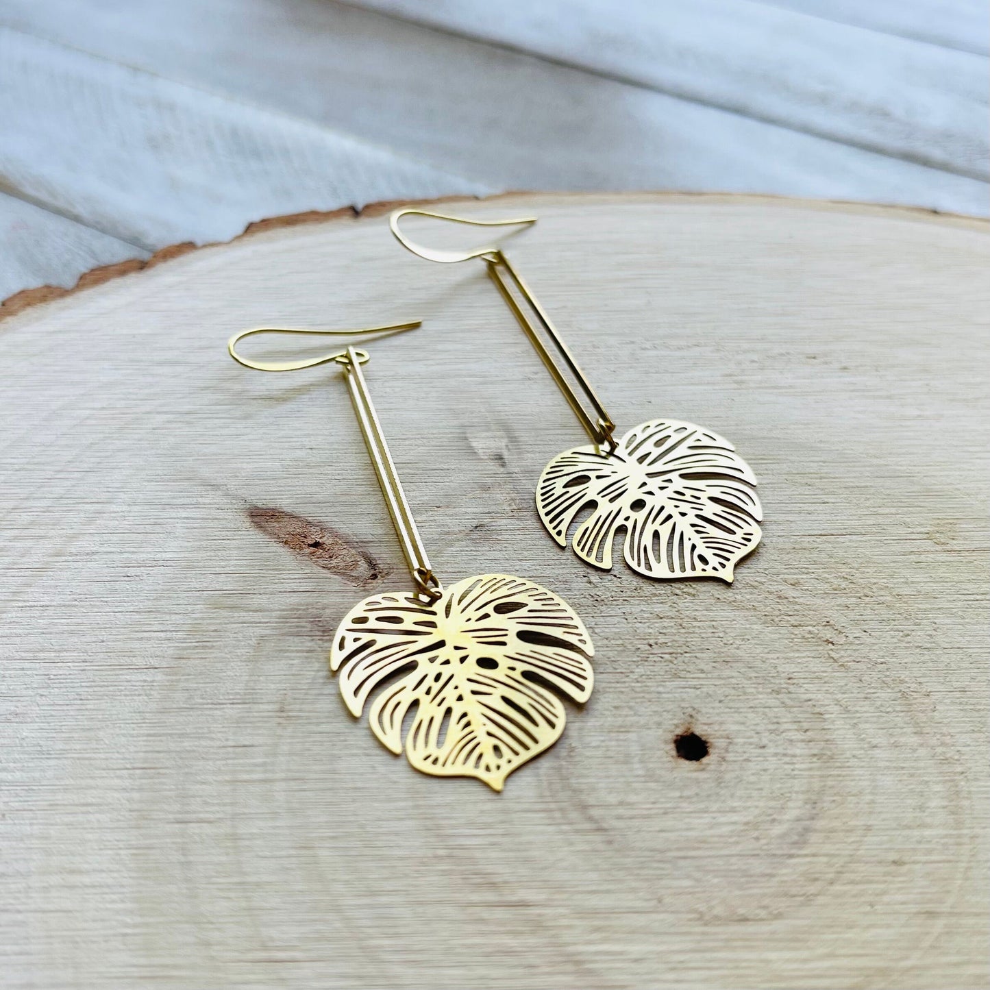 Monstera Leaf Earrings