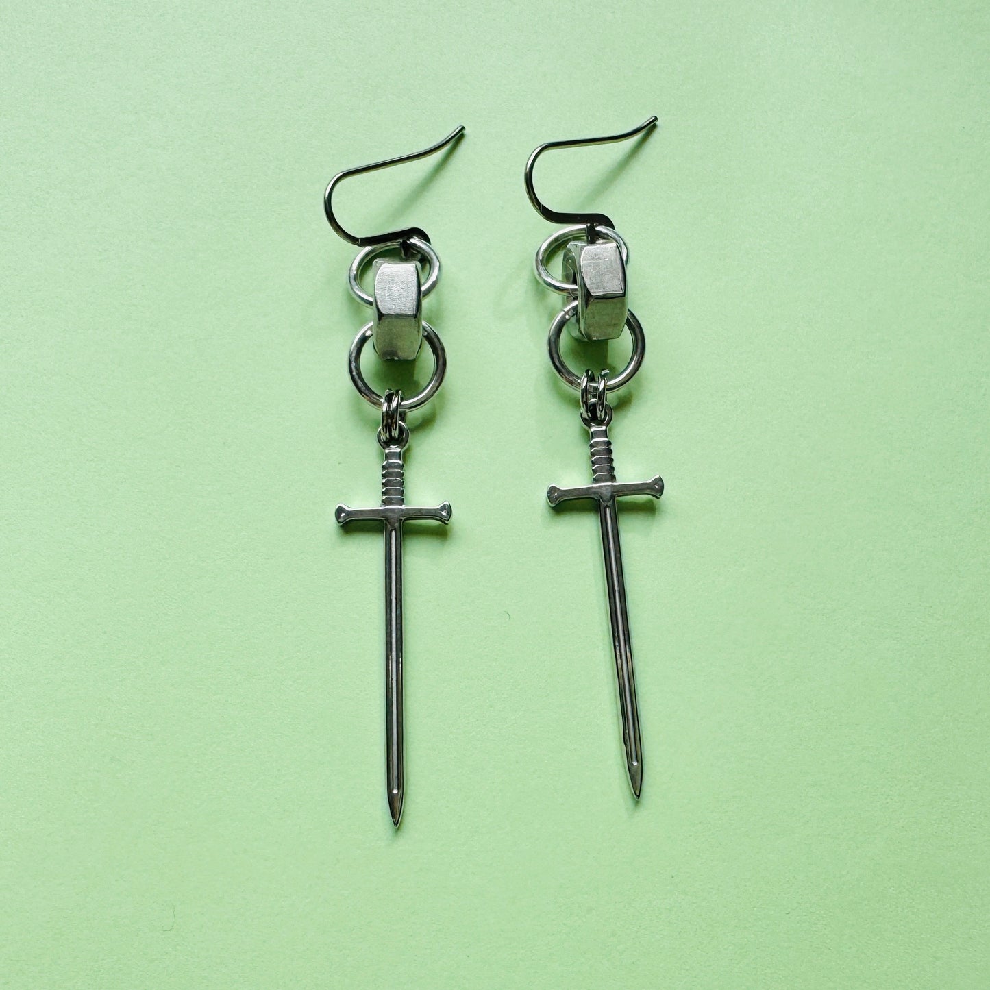 SIlver Dagger Earrings