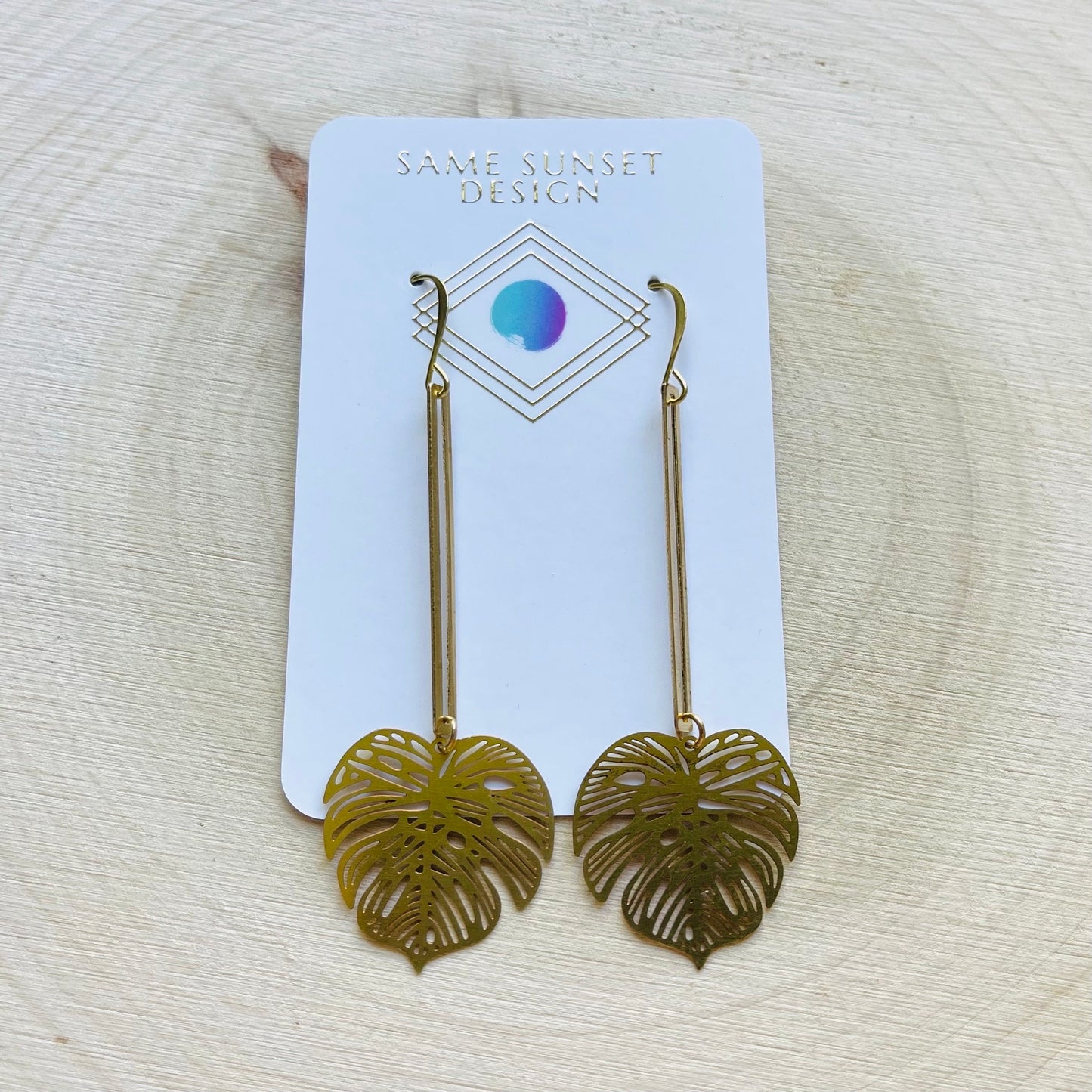 Monstera Leaf Earrings