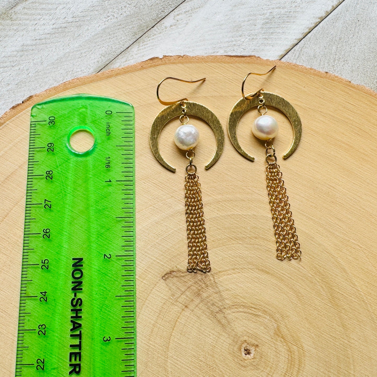 Pearl Moon Earrings