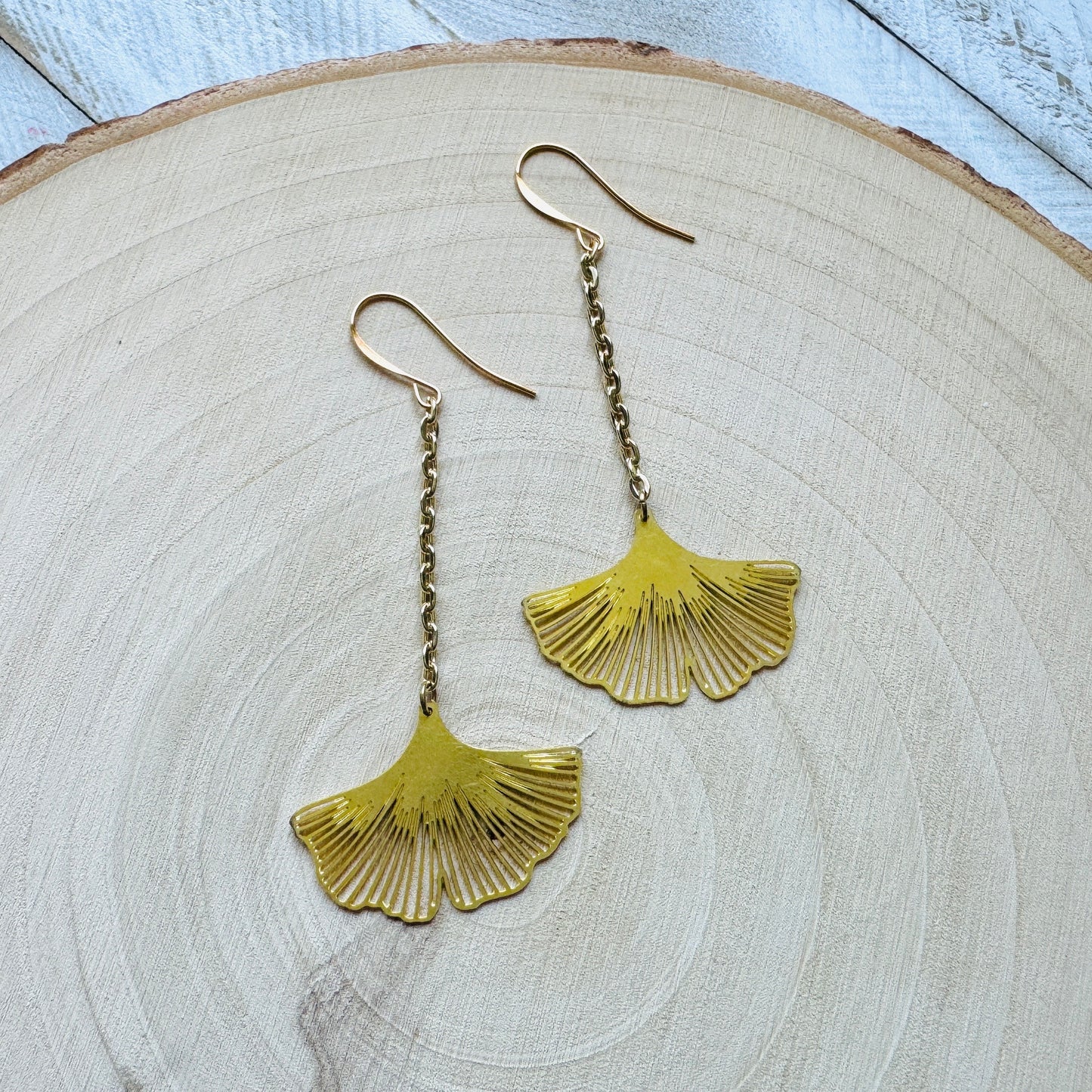 Ginko Leaf Earrings