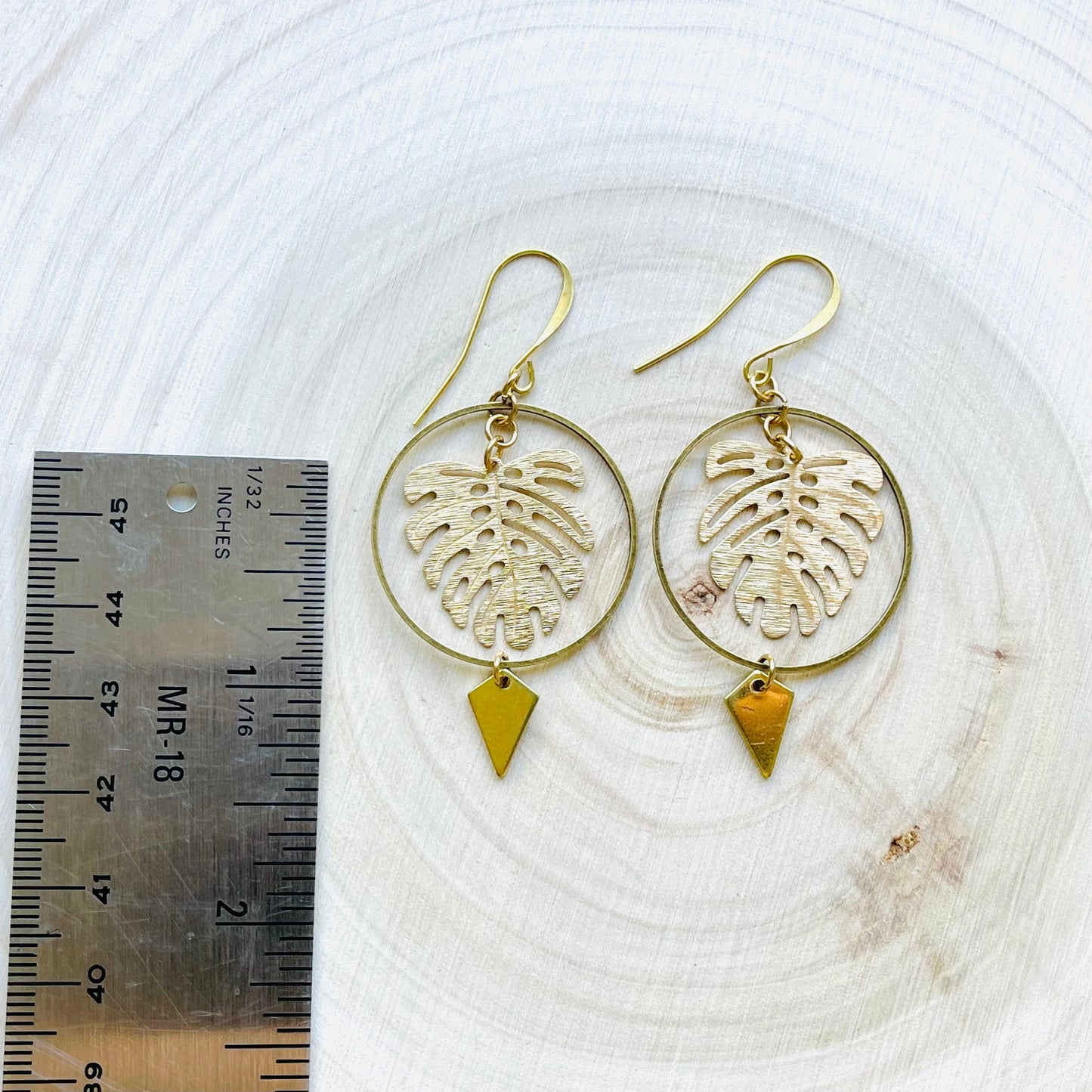 Monstera Leaf Earrings