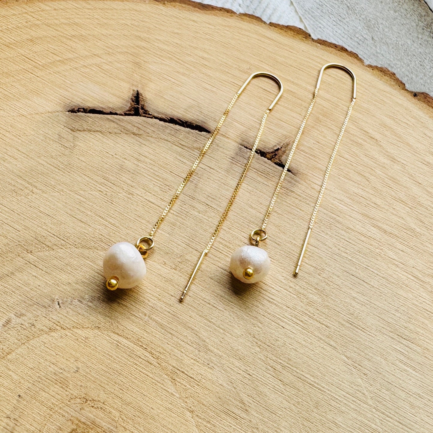 Freshwater Pearl Threader Earrings