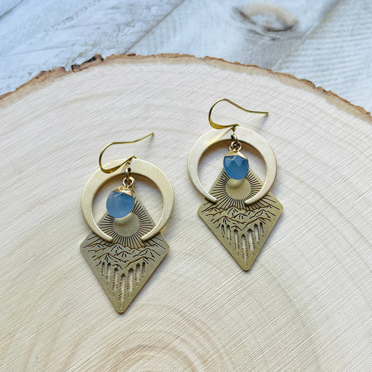 Jade Mountain Moon Earrings