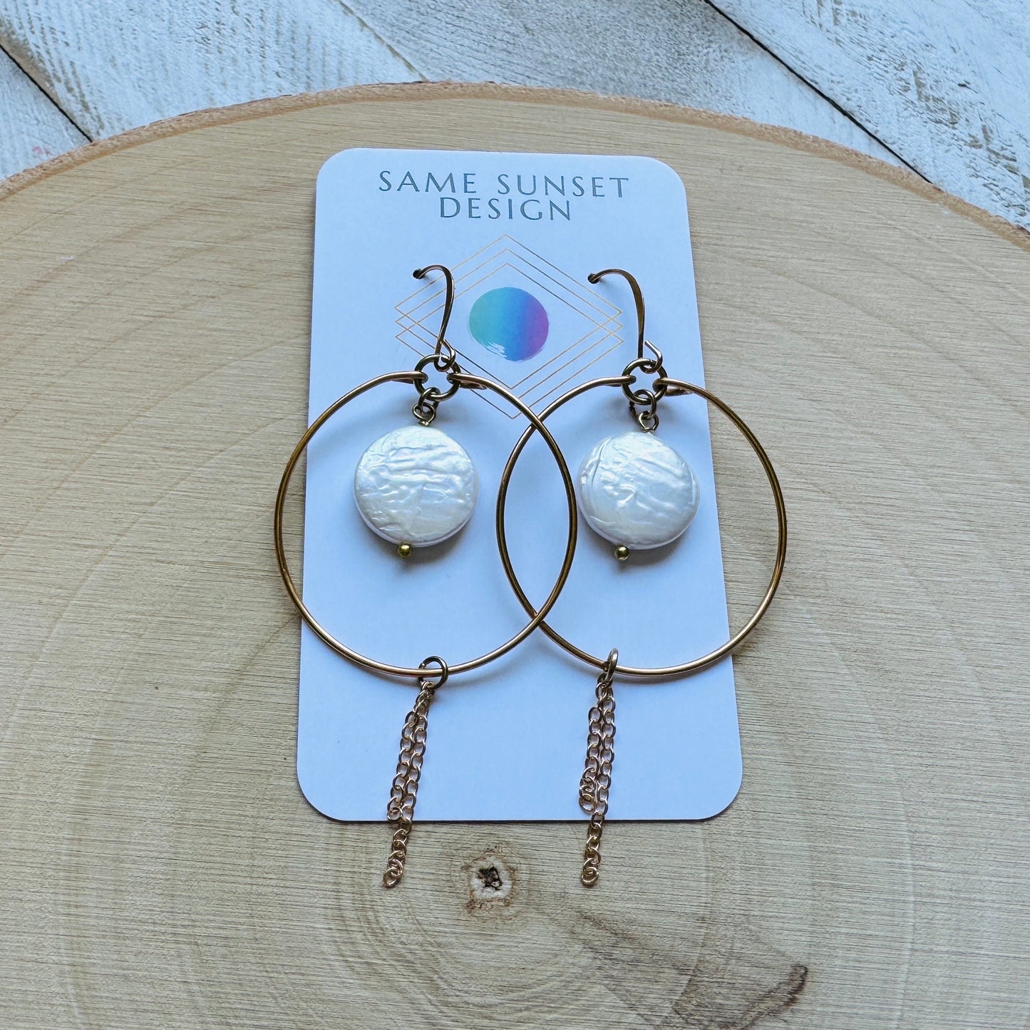 Pearl Hoop Earrings