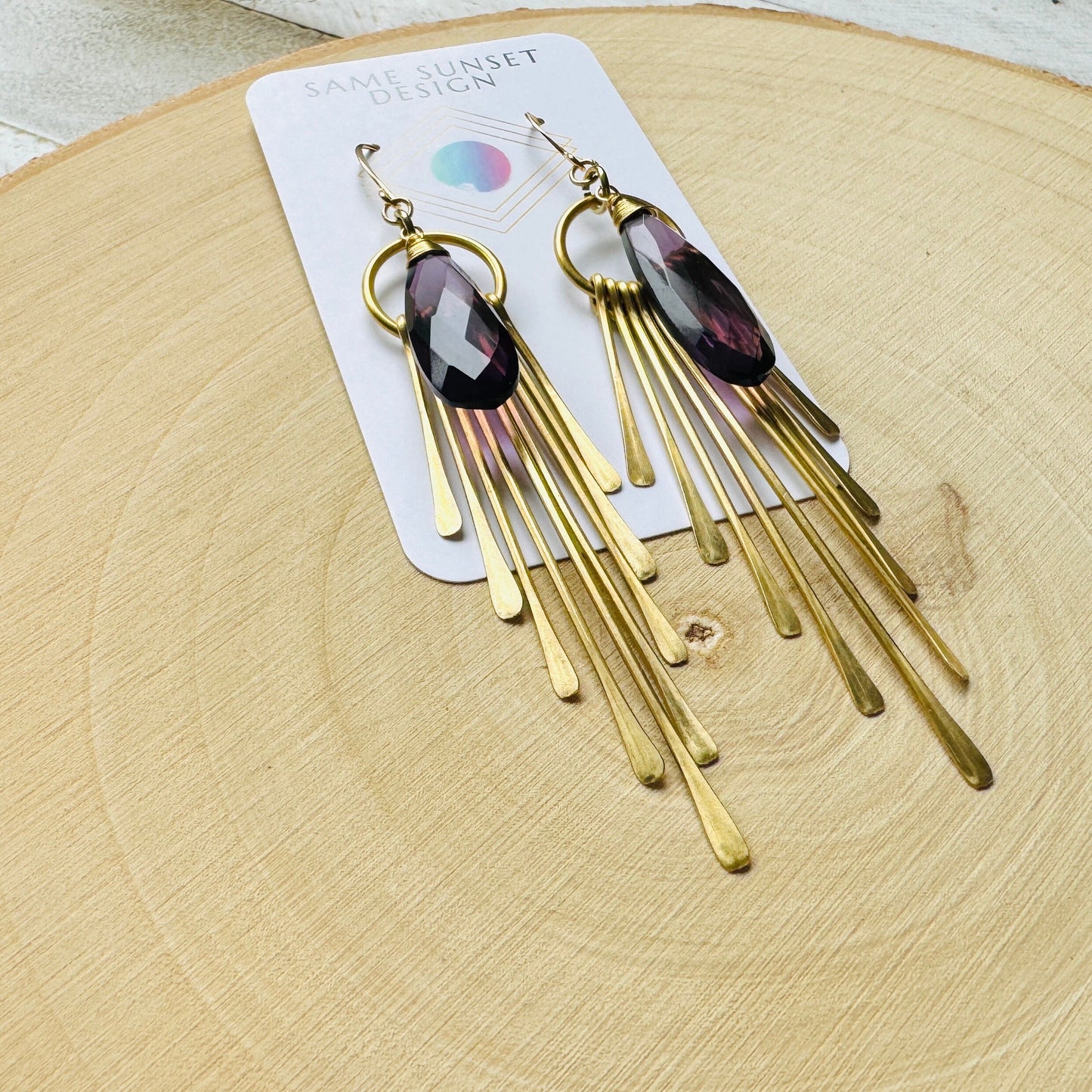 Amethyst Fringe Earrings