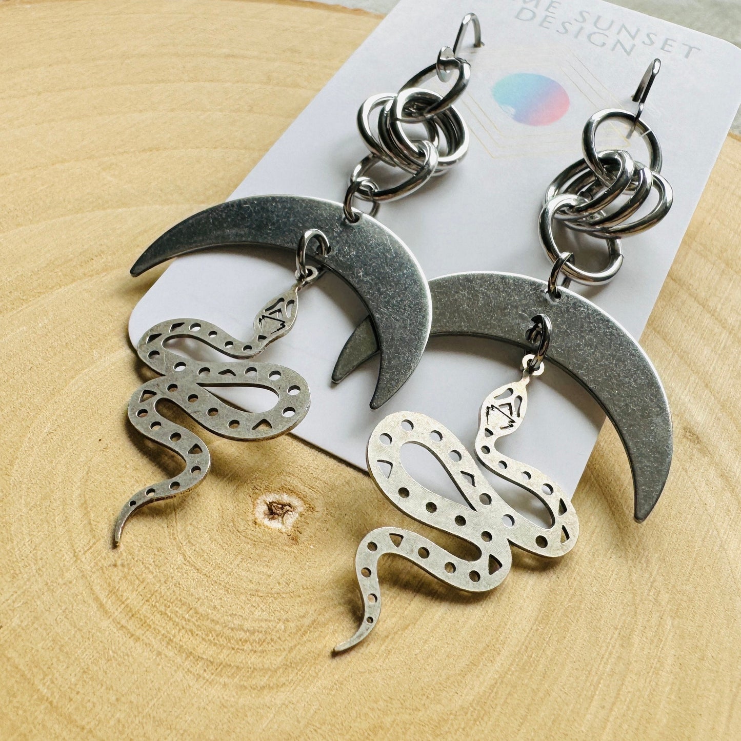 Stainless Steel Snake Earrings