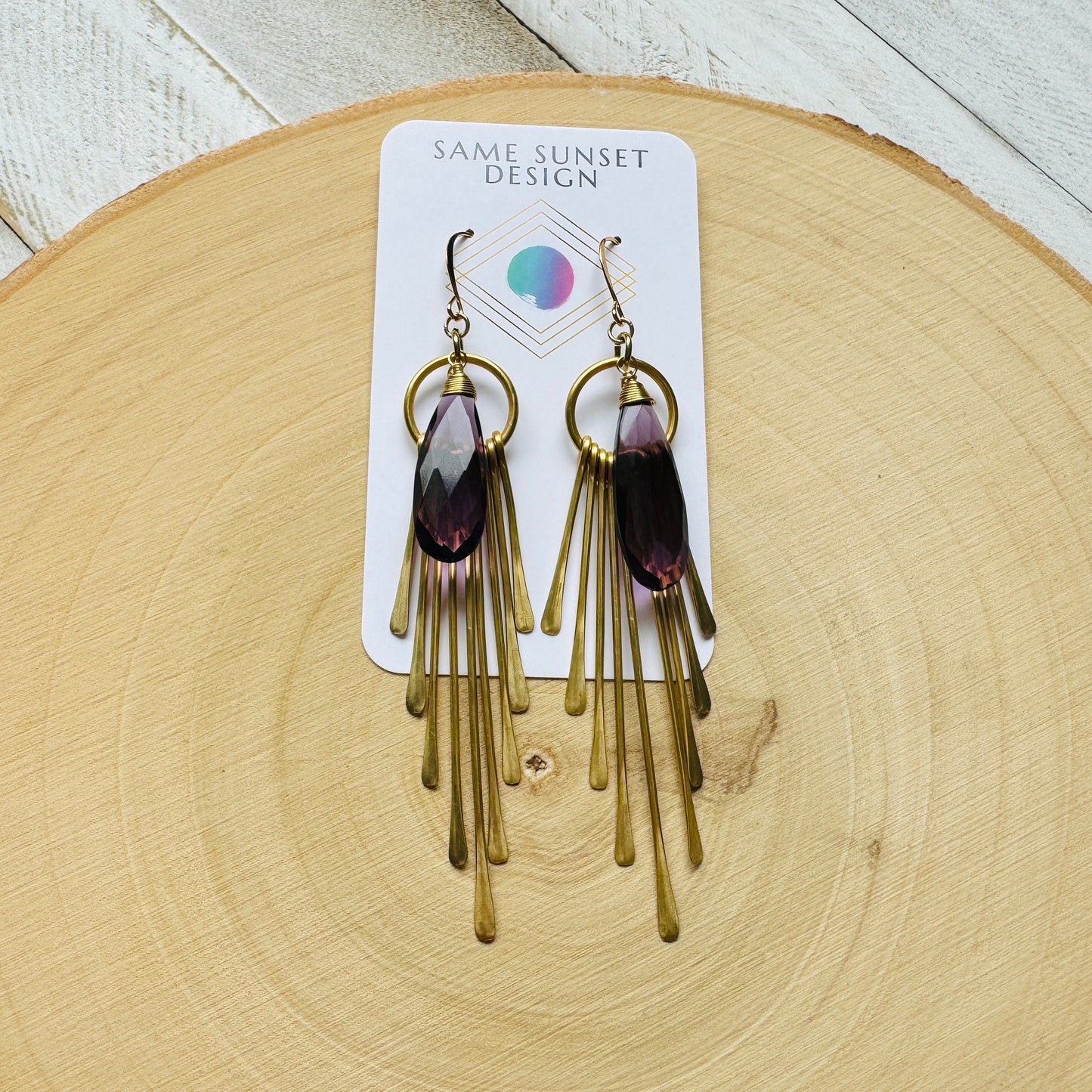 Amethyst Fringe Earrings