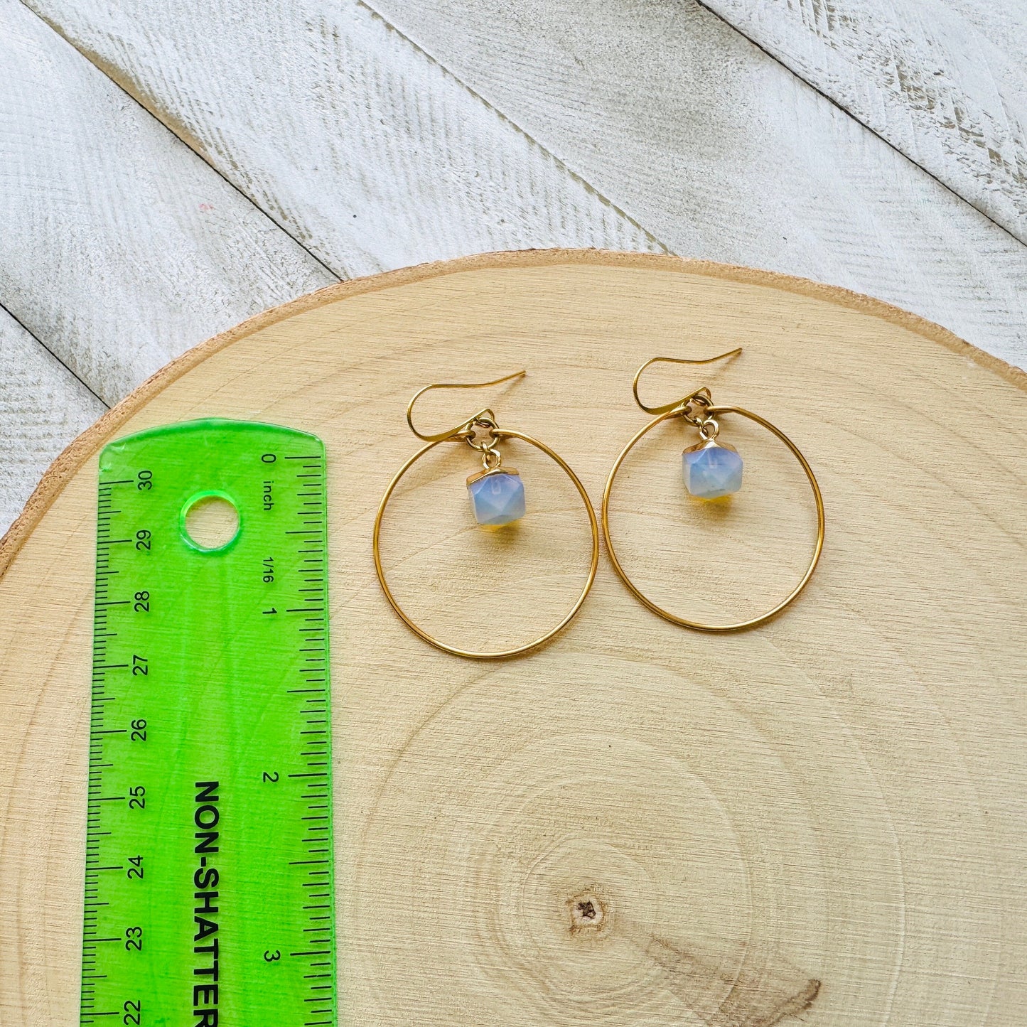 Opalite Hoop Earrings