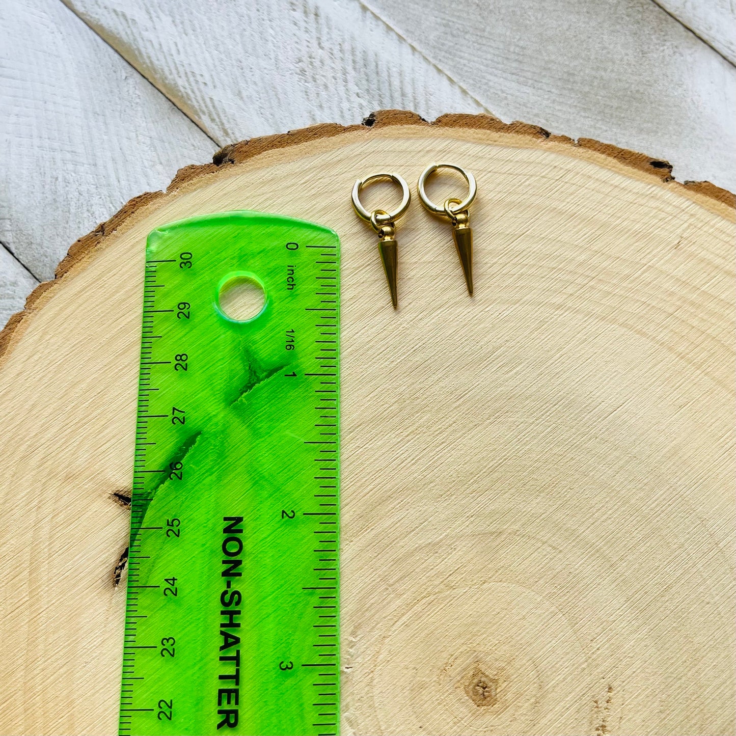 Spike Huggie Hoop Earrings