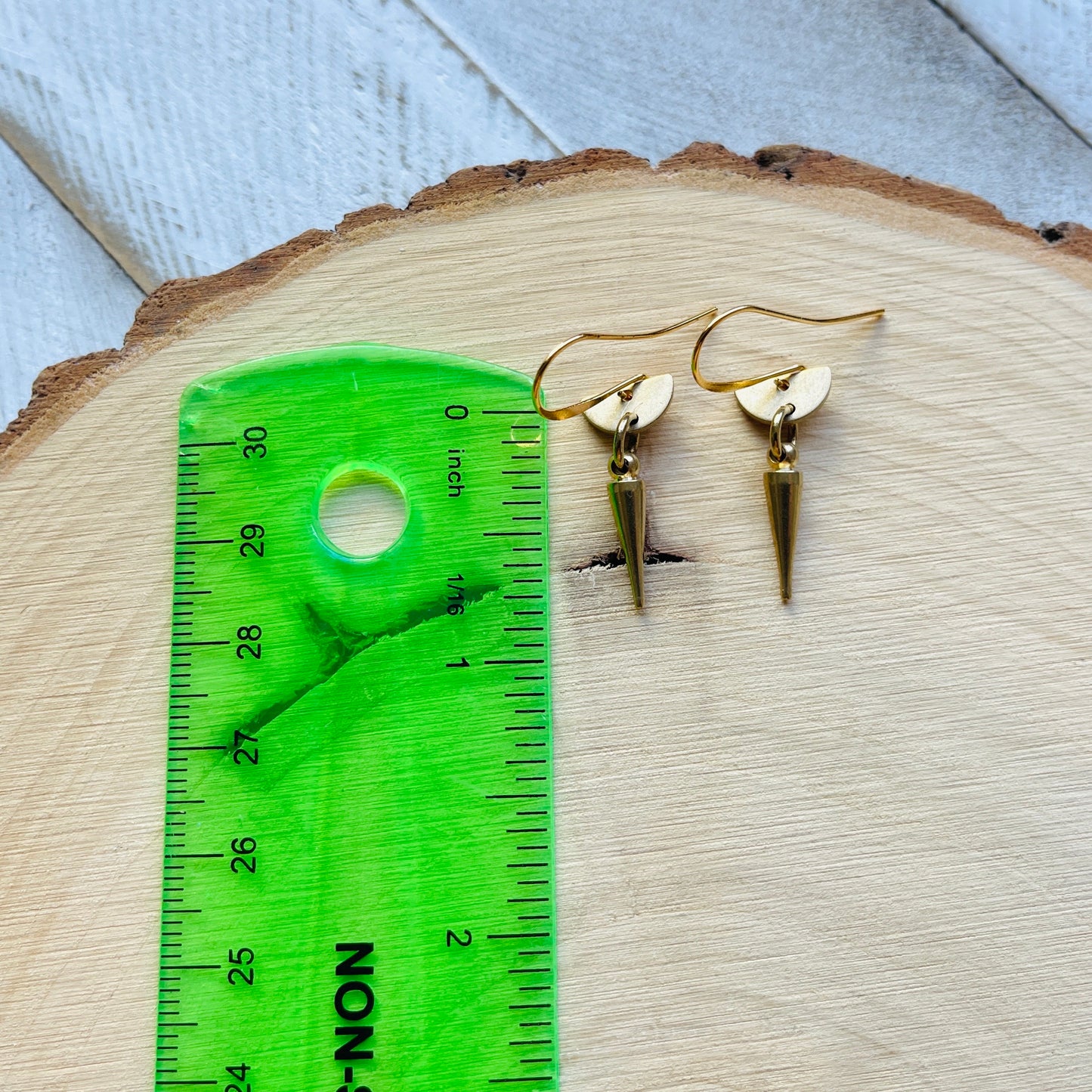 Brass Spike Earrings